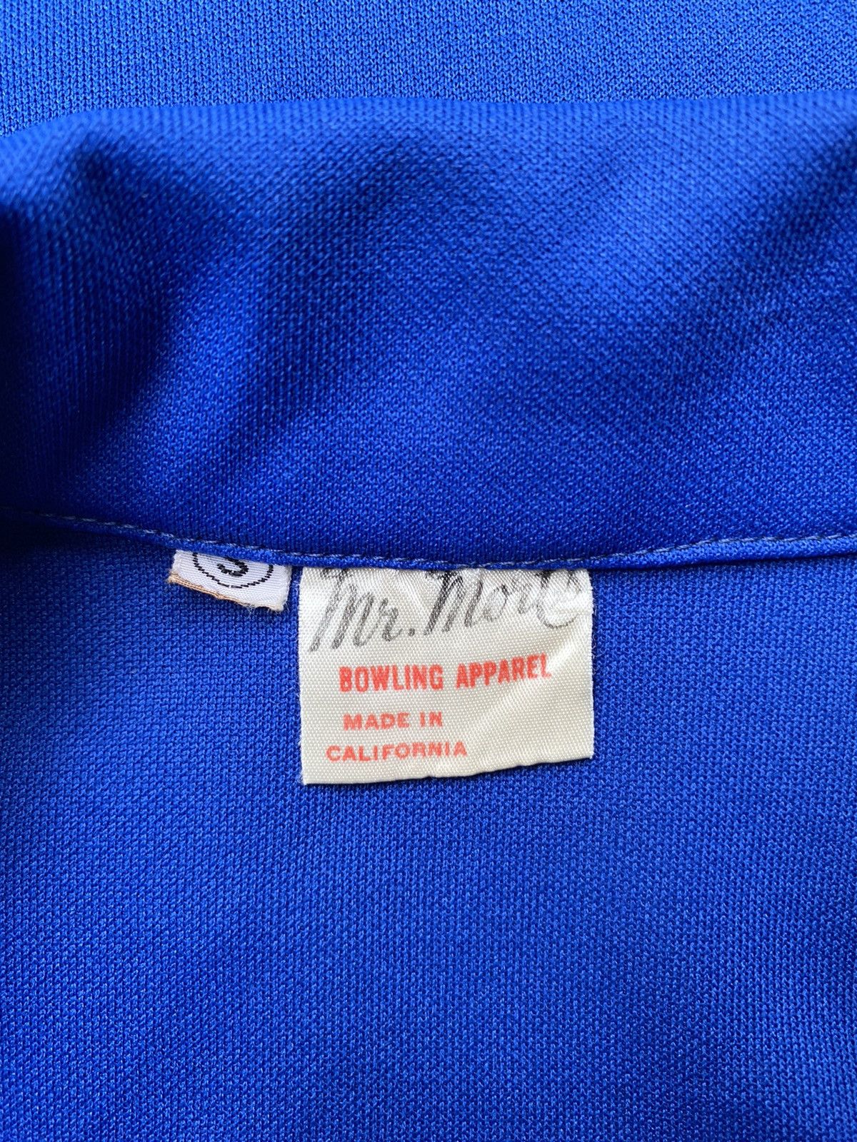 Designer × Vintage Mr. More Blue Short-Sleeve Shirt with Embroidered Patch Size US S / EU 44-46 / 1 - 3 Thumbnail