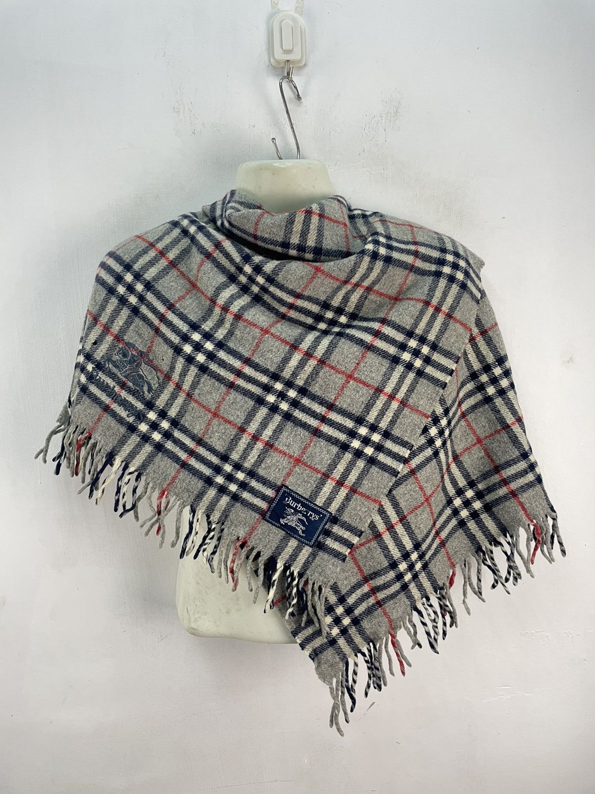 Burberry × Vintage Vintage Burberry Cashmere Wool Scarf Muffler Size ONE SIZE - 1 Thumbnail
