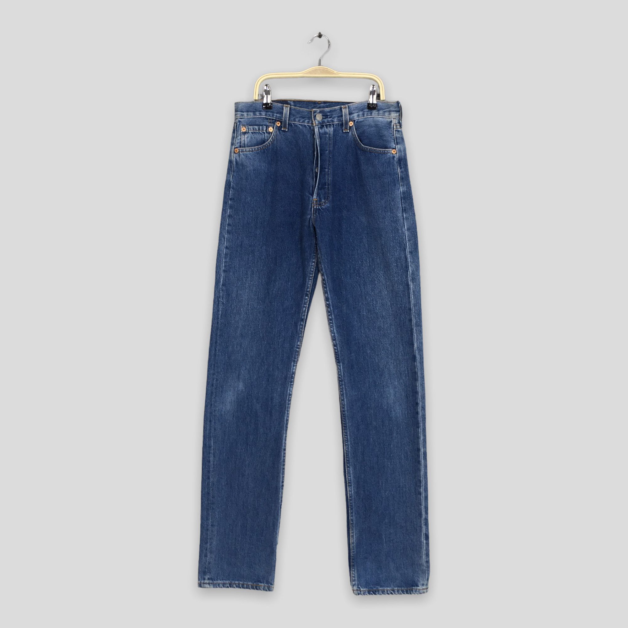 image of Size 28X34 Vintage 90's Levi's 501 Faded Blue Stonewash Jeans, Men's