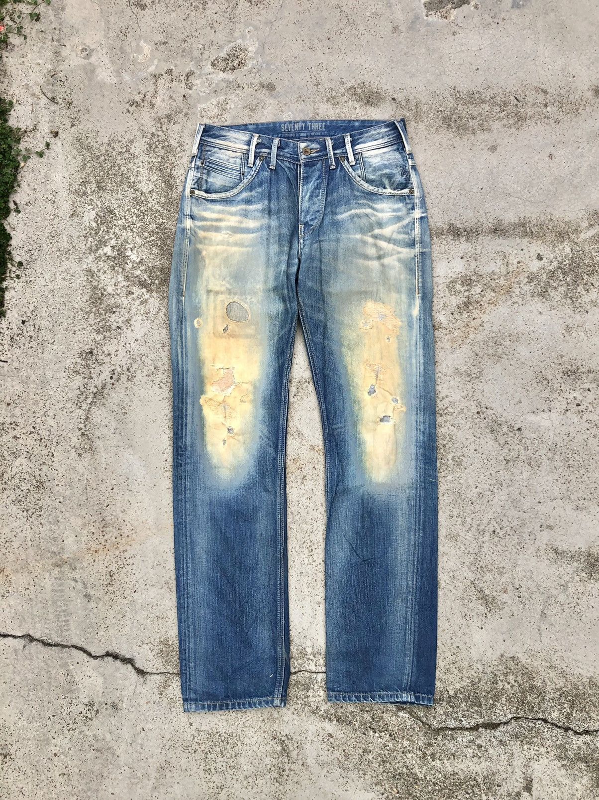Pepe Jeans PEPE JEANS DISTRESSED WASHED BLUE DENIM Size US 31 - 1 Thumbnail