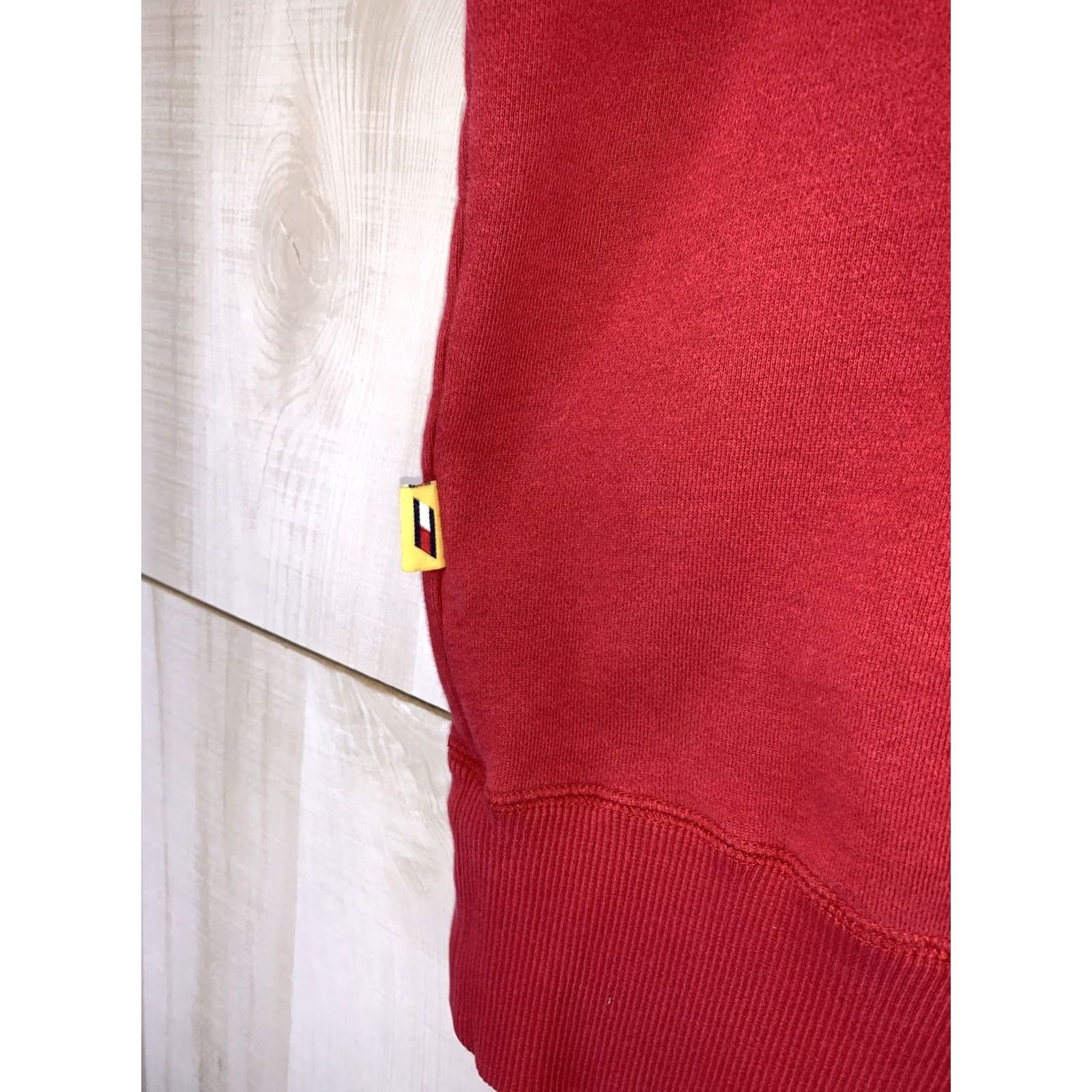 Tommy Hilfiger VINTAGE Tommy Hilfiger Athletics Mens Red 1/4 Zip Sweatshirt Pullover XL-6702 Sweatshirt Hoodie Pullover Long Sleeve Zip Mock Neck 90s Mens Size US XL / EU 56 / 4 - 4 Thumbnail