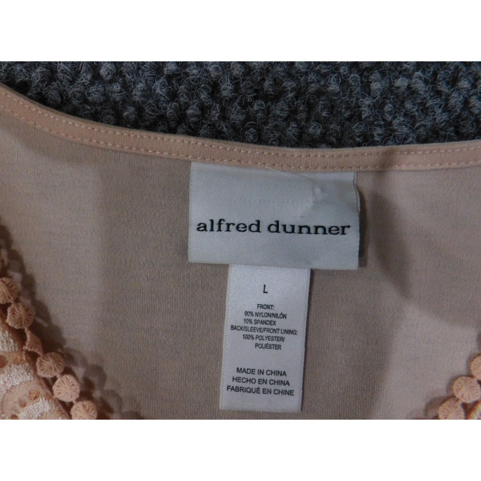 Vintage Alfred Dunner Blouse Shirt Womens L Pink Floral Knit V-Neck Stretch Pullover Casual Long Sleeve Regular Size L / US 10 / IT 46 - 6 Thumbnail