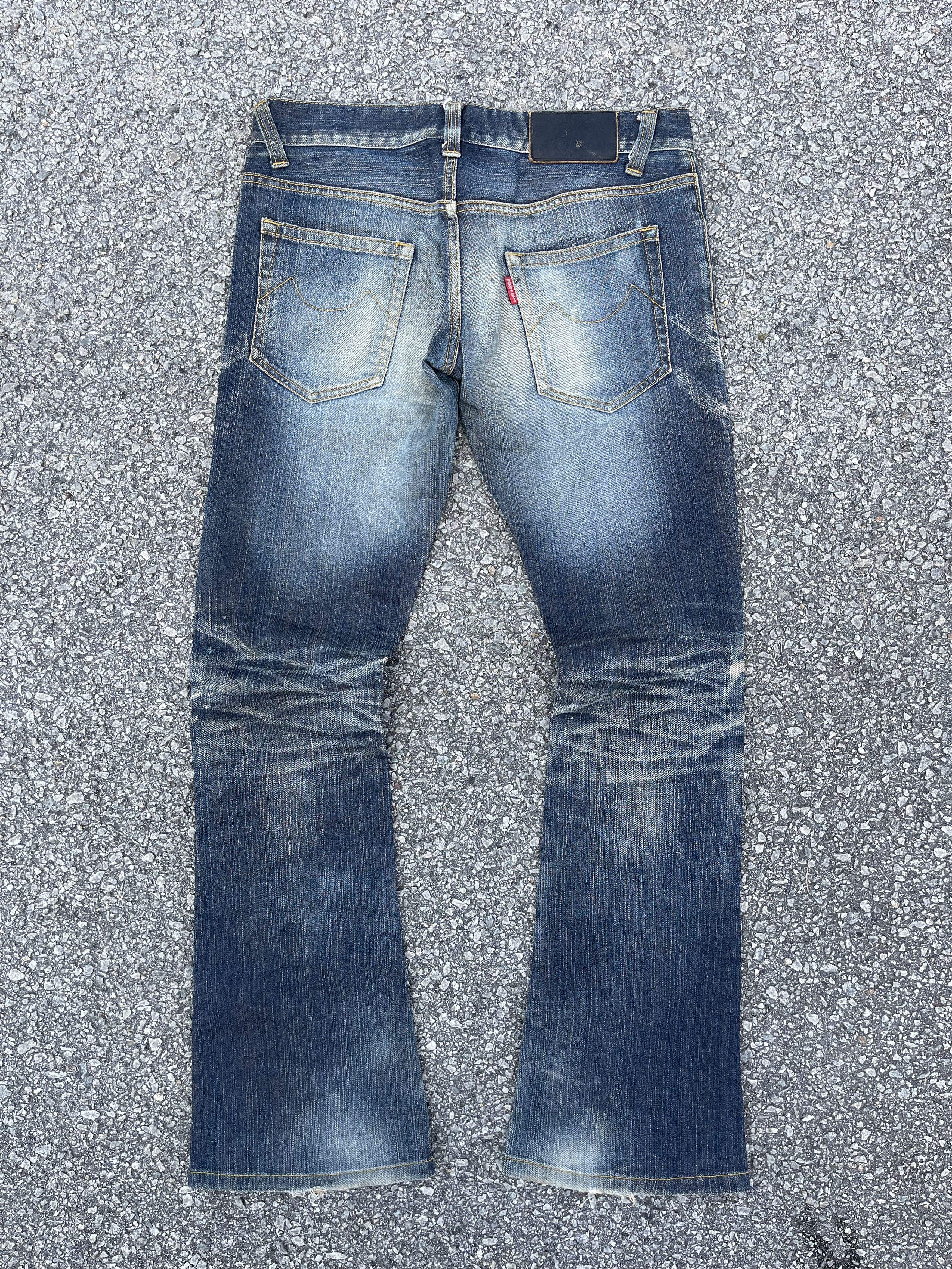 Beauty Beast × If Six Was Nine × Tornado Mart Tornado Mart Knee Ripped Super Flare Jeans Size US 32 / EU 48 - 15 Thumbnail