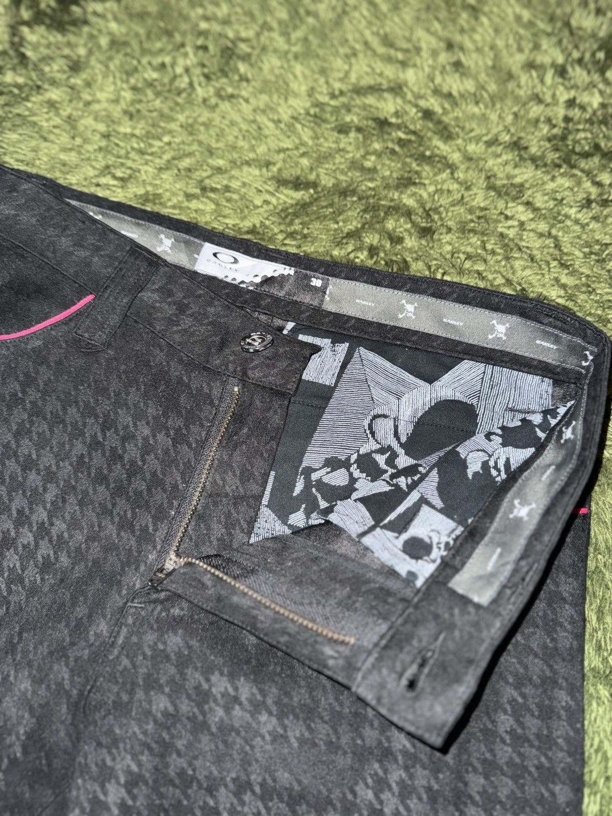 Oakley [30] Oakley Japan Houndstooth Skull Bootcut Pants Black Size US 30 / EU 46 - 3 Thumbnail