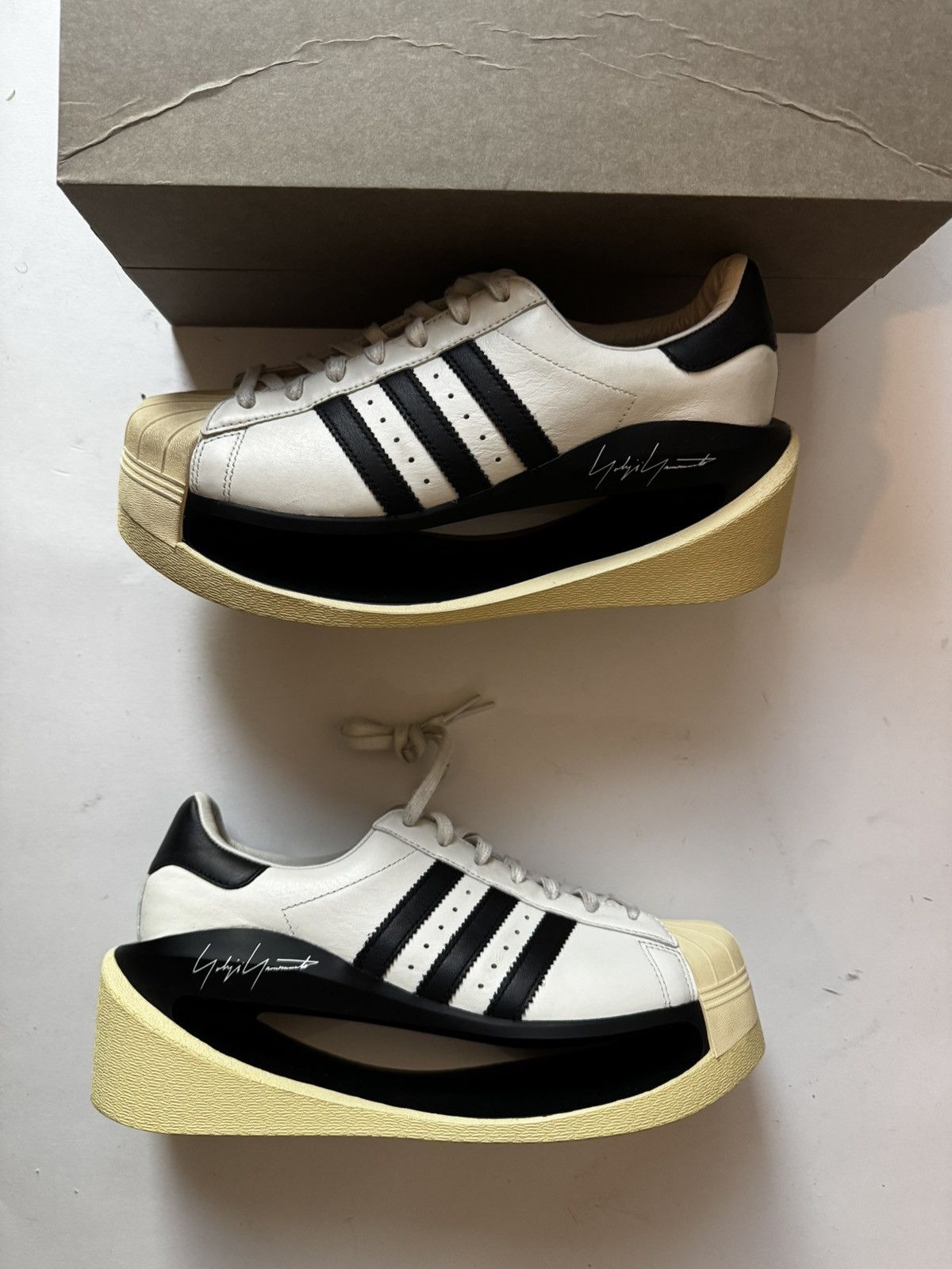 Y-3 Adidas Y-3 Gendo Superstar Off White Black size 7.5 IG2936 | Grailed