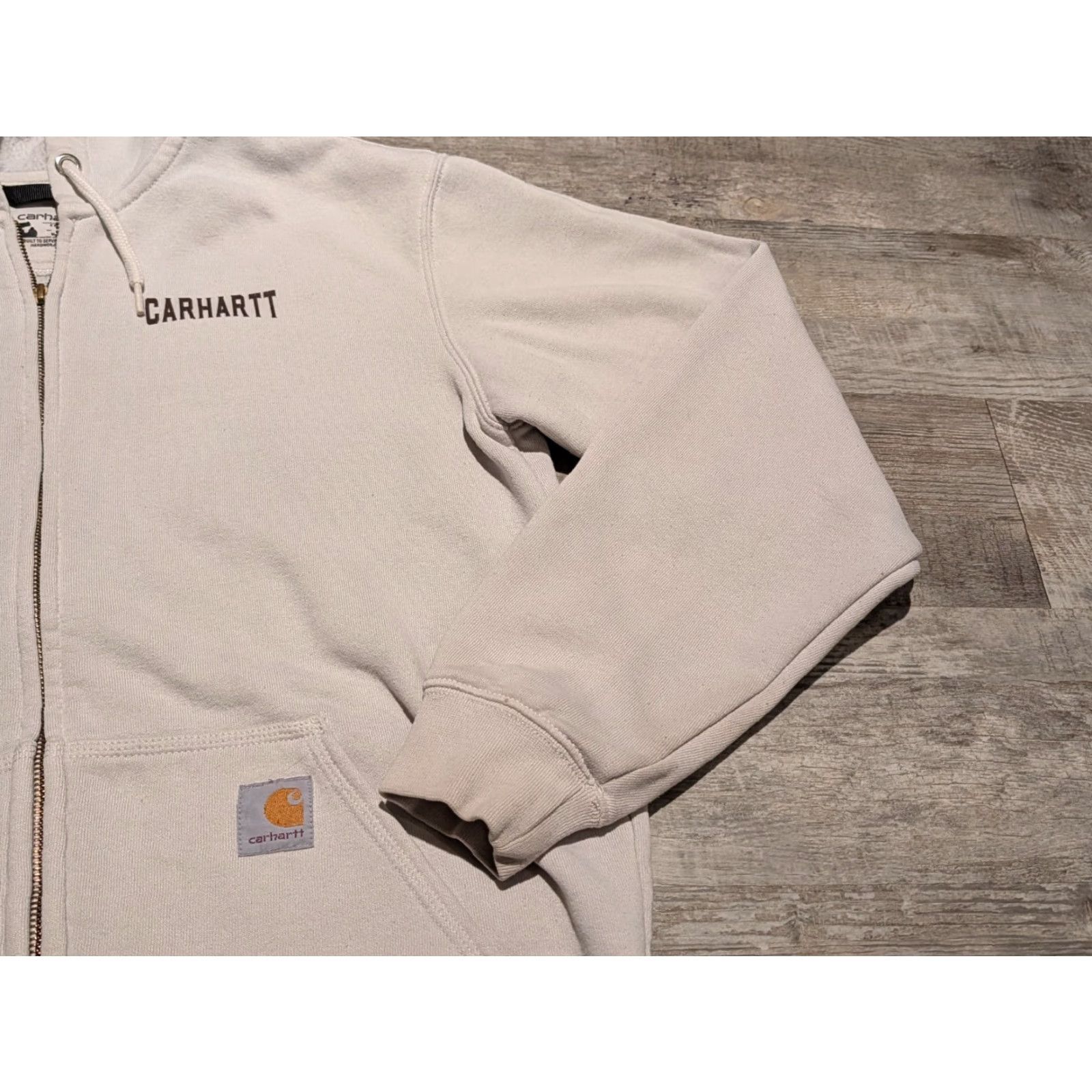 Carhartt VINTAGE Carhartt Hoodie Shirt Men Size S Beige Full Zip Hooded 90s Outdoor Rugged Quality Size US S / EU 44-46 / 1 - 3 Thumbnail