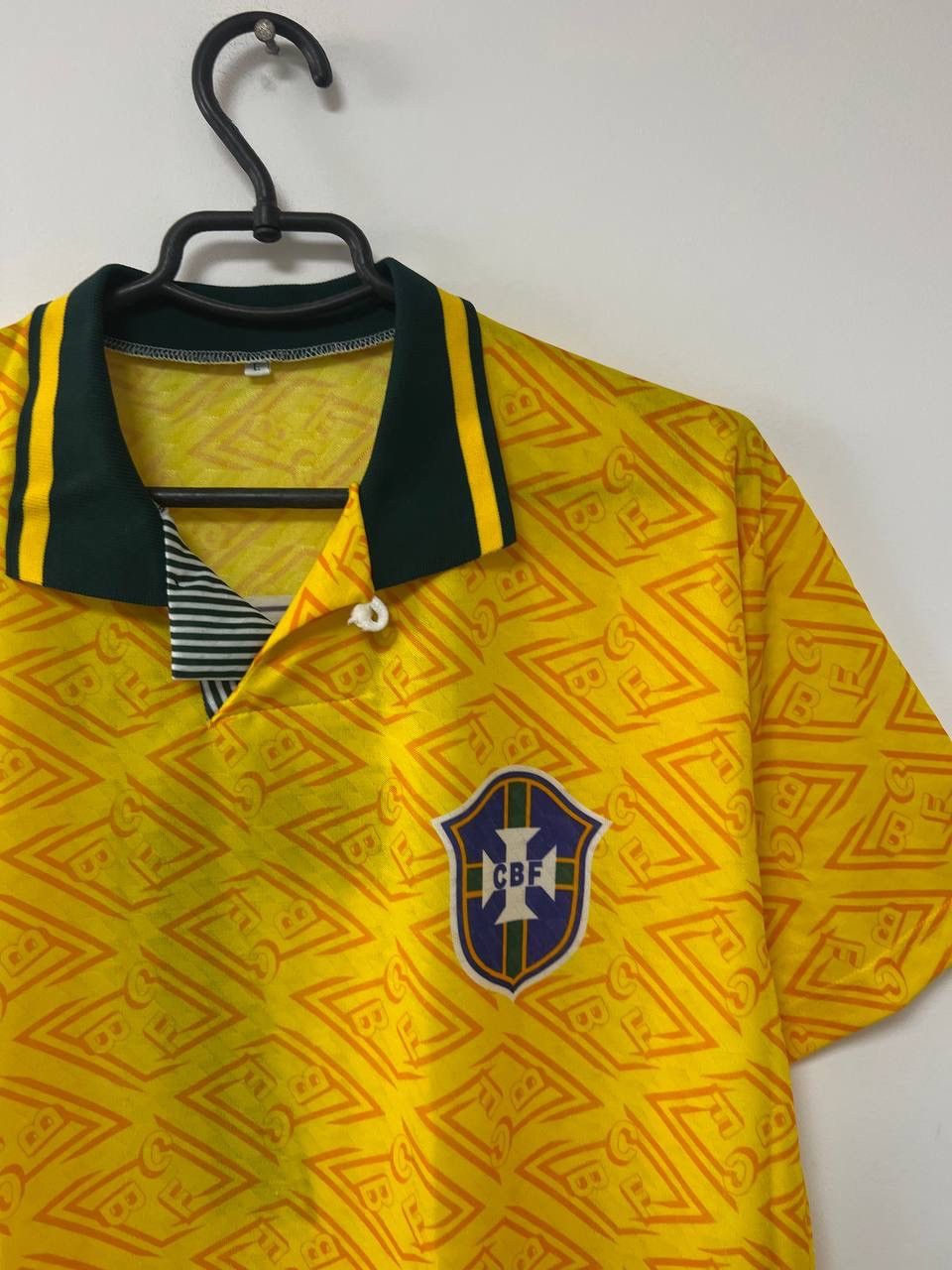 Other Vintage Brazil World Cup 1994/1995 Home #7 Bebeto Football L Size US L / EU 52-54 / 3 - 7 Thumbnail