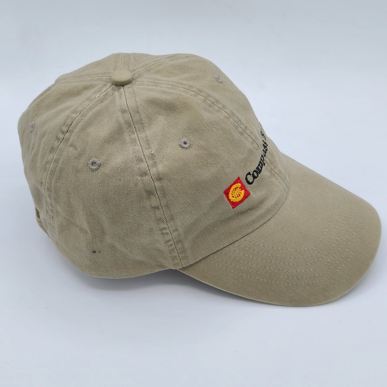 SIVA VINTAGE Compass Bank Hat Beige Cotton Strap Baseball Cap Size ONE SIZE - 2 Thumbnail