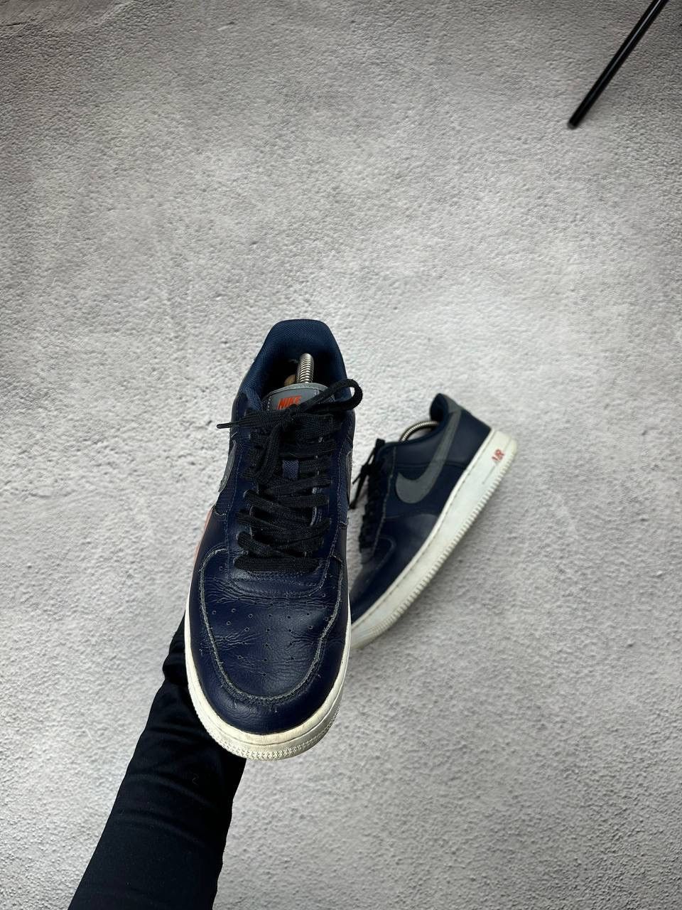 Nike Vintage Nike Air Force 1 07 LV8 Blue Orange Leather Sneakers Size US 8.5 / EU 41-42 - 2 Thumbnail