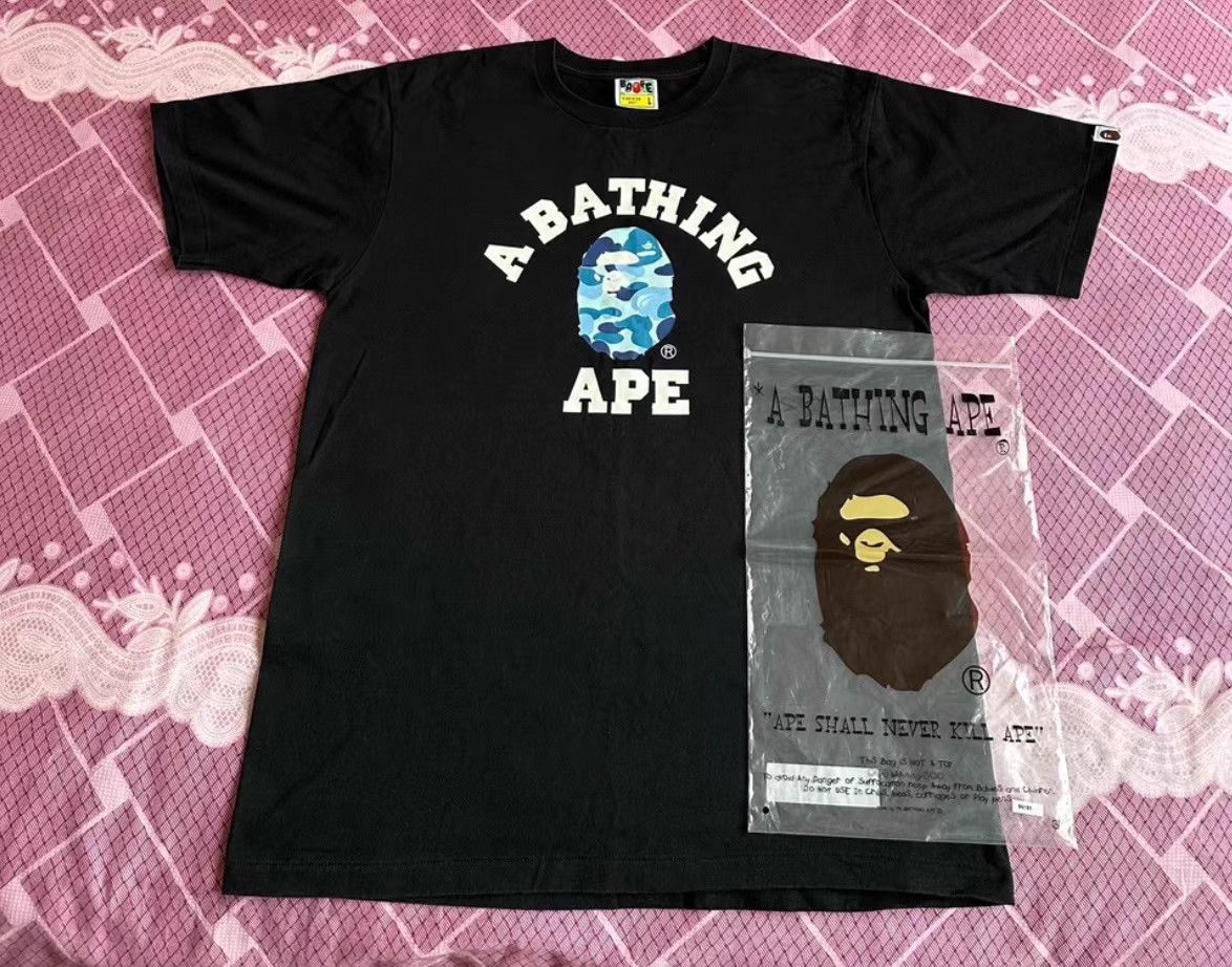 Bape BAPE Ape Print Short Sleeve T-Shirt K5 Size US L / EU 52-54 / 3 - 1 Thumbnail