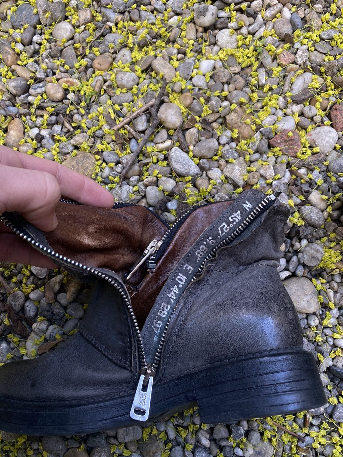 A.S.98 × Vintage Vintage A.S.98 Ash Leather Double Pocket Boots Size US 6 / IT 36 - 3 Thumbnail
