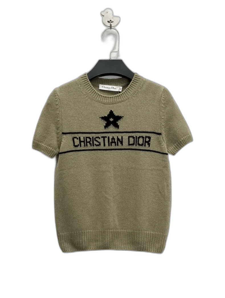 Dior Dior Lucky Star Logo Knit Short Sleeve Top Size XS / US 0-2 / IT 36-38 - 1 Thumbnail