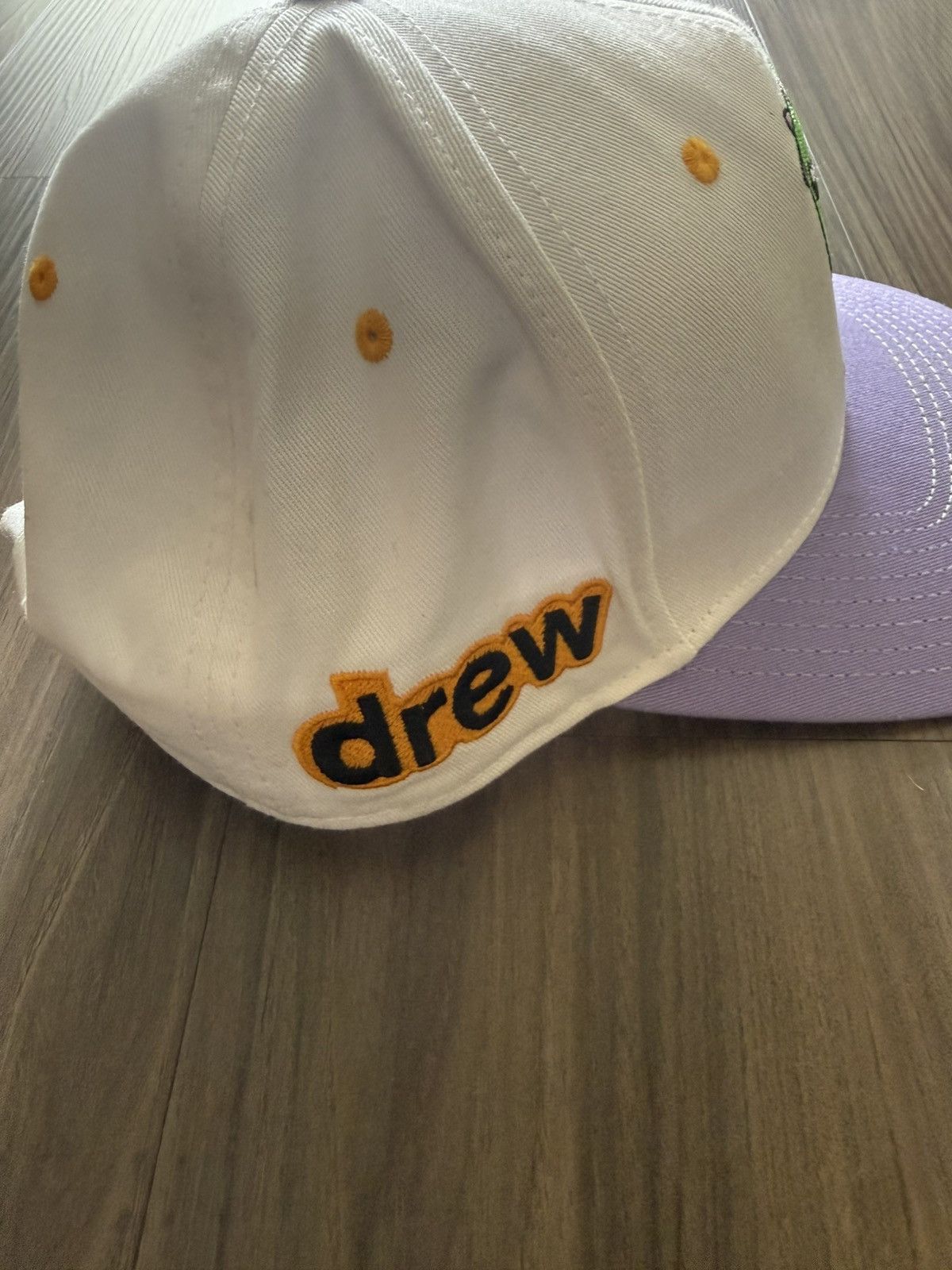 Drew House Drew House Dinosaur Snapback Hat White Purple Cap Size ONE SIZE - 3 Thumbnail