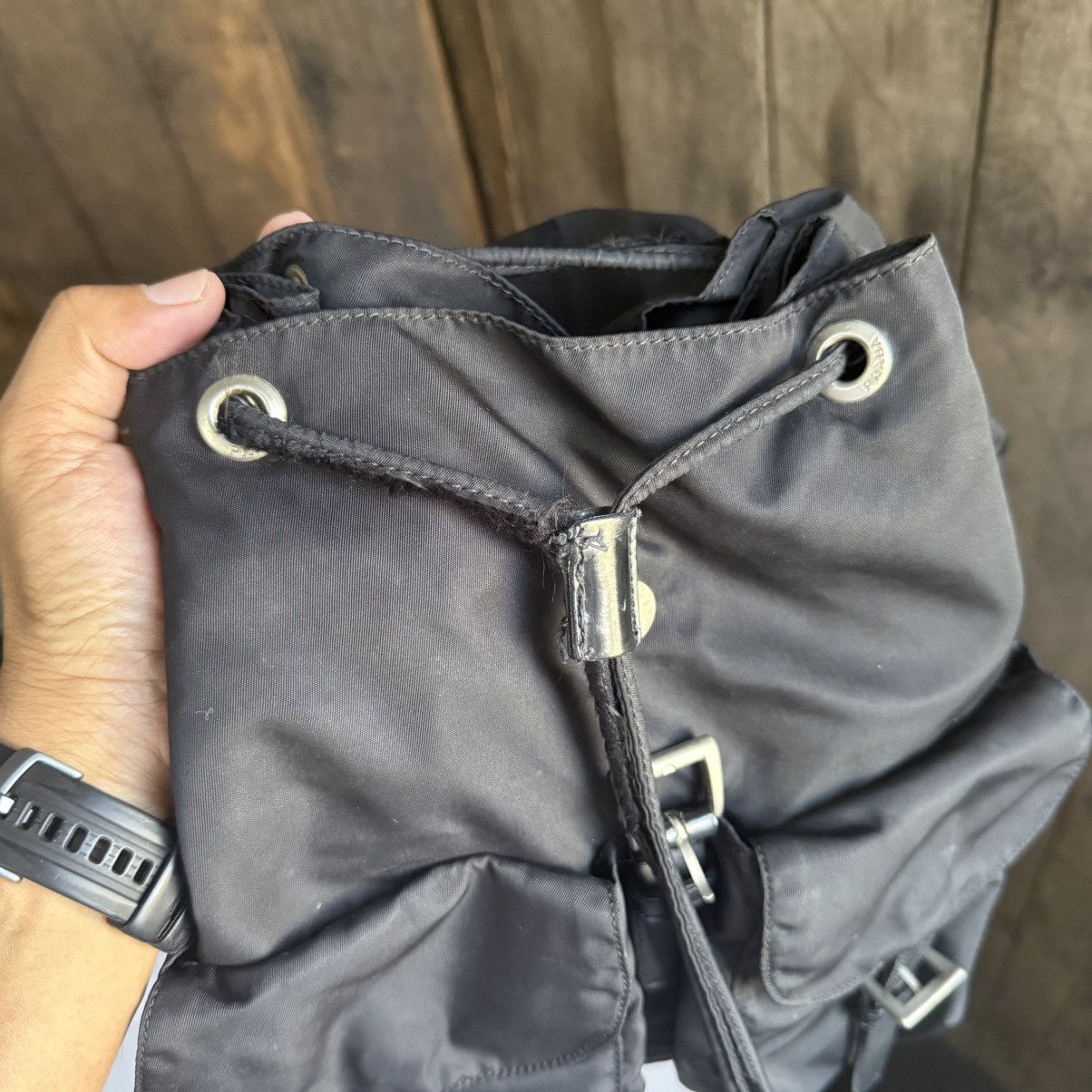Prada Vintage Prada Black Medium Backpack Size ONE SIZE - 4 Thumbnail