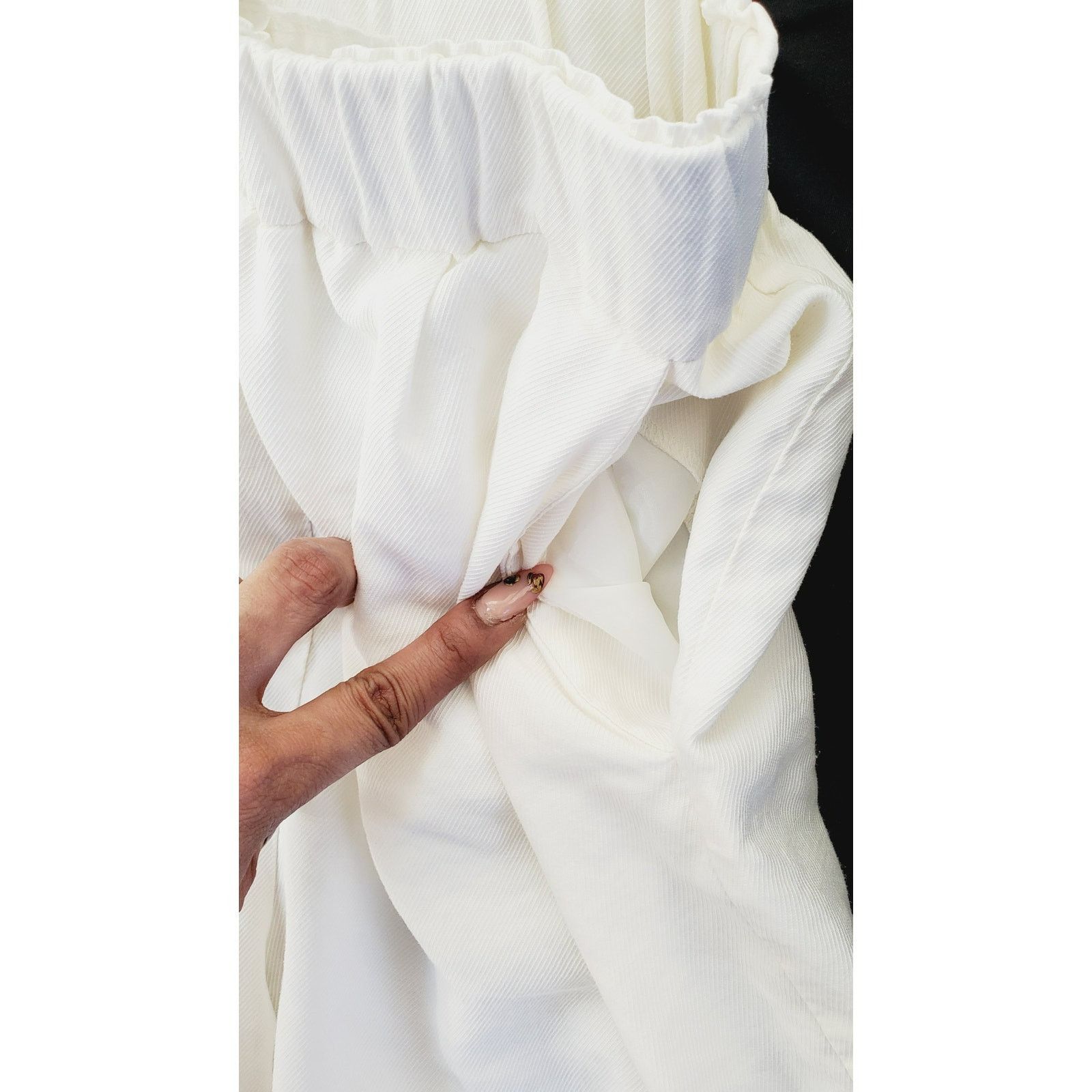 H&M H&M White Lyocell Blend PullOn Shorts Elastic Waist Summer S Size 27" / US 4 / IT 40 - 6 Thumbnail