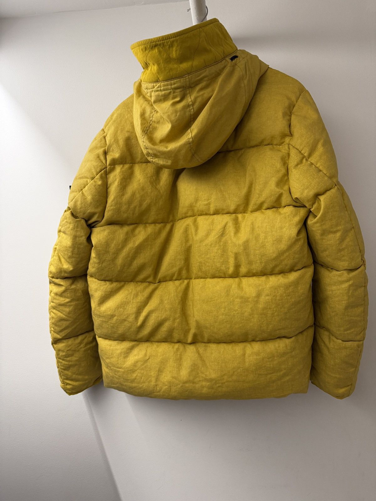 Stone Island Stone Island 2018 Yellow Lino Resinato Down-TC Puffer Jacket Size US M / EU 48-50 / 2 - 12 Thumbnail