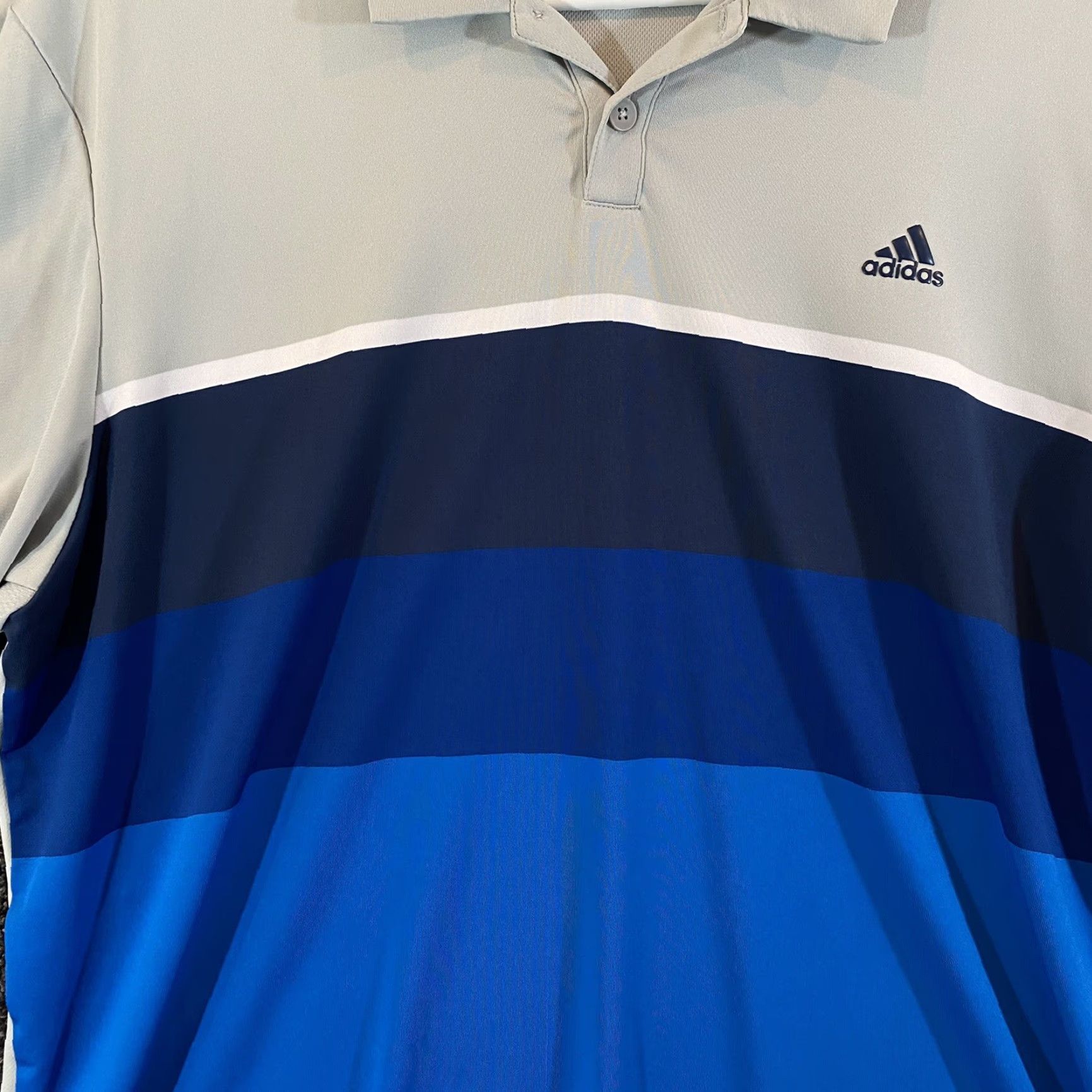 Adidas Adidas Polo Shirt Mens XL Golf Short Sleeve Climacool Blue Gray Outdoor Casual Sport Shirt Mens XL Size US XL / EU 56 / 4 - 2 Thumbnail