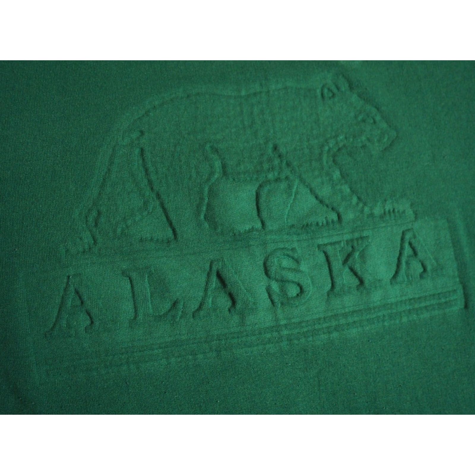 Hanes VINTAGE Hanes Sweatshirt Pullover Alaska Bear Forest Green 90s Mens XL Crew Neck Size US XL / EU 56 / 4 - 4 Thumbnail