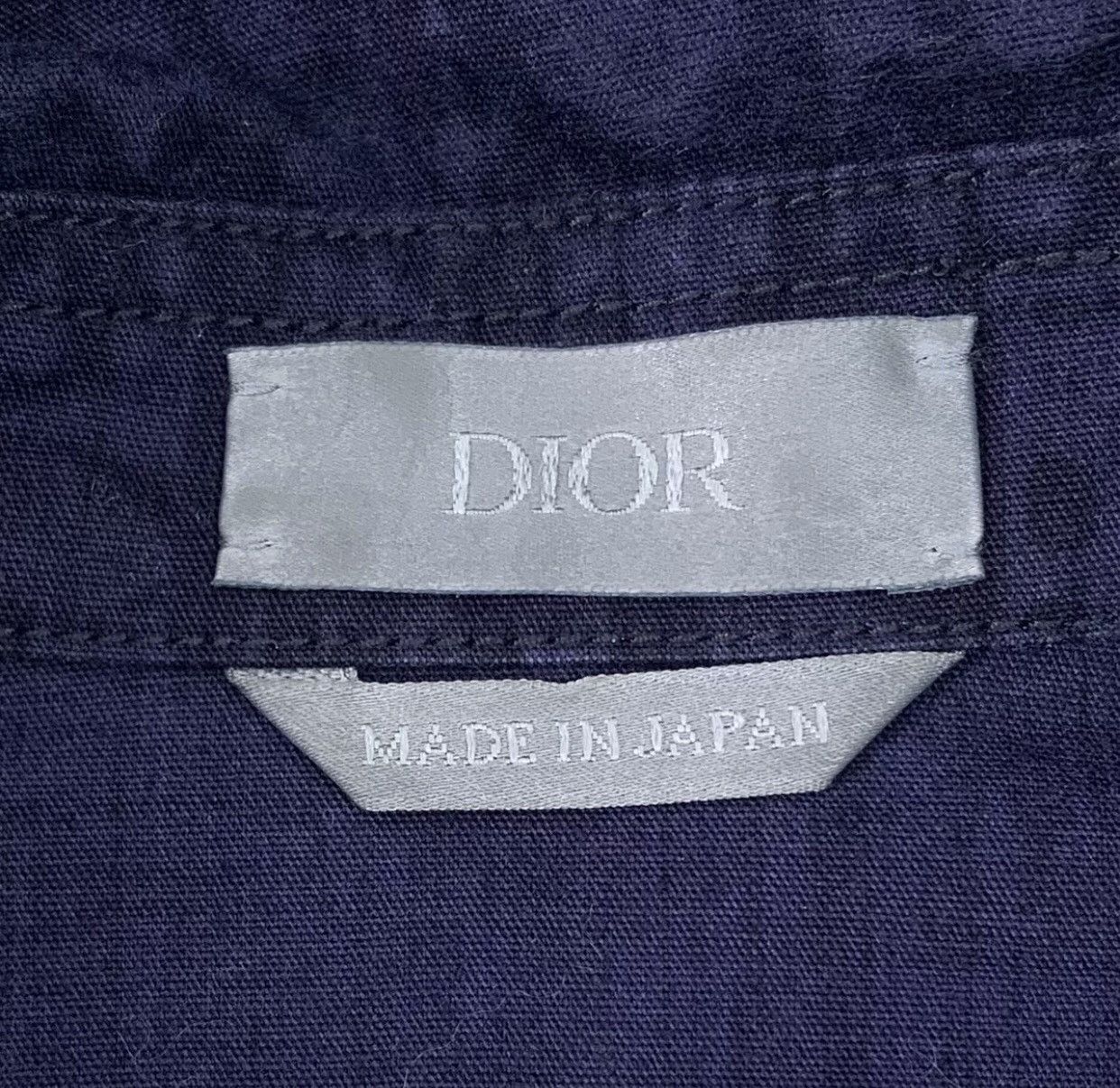 Dior Dior navy blue logo with floral print collar long sleeves Size US M / EU 48-50 / 2 - 5 Thumbnail