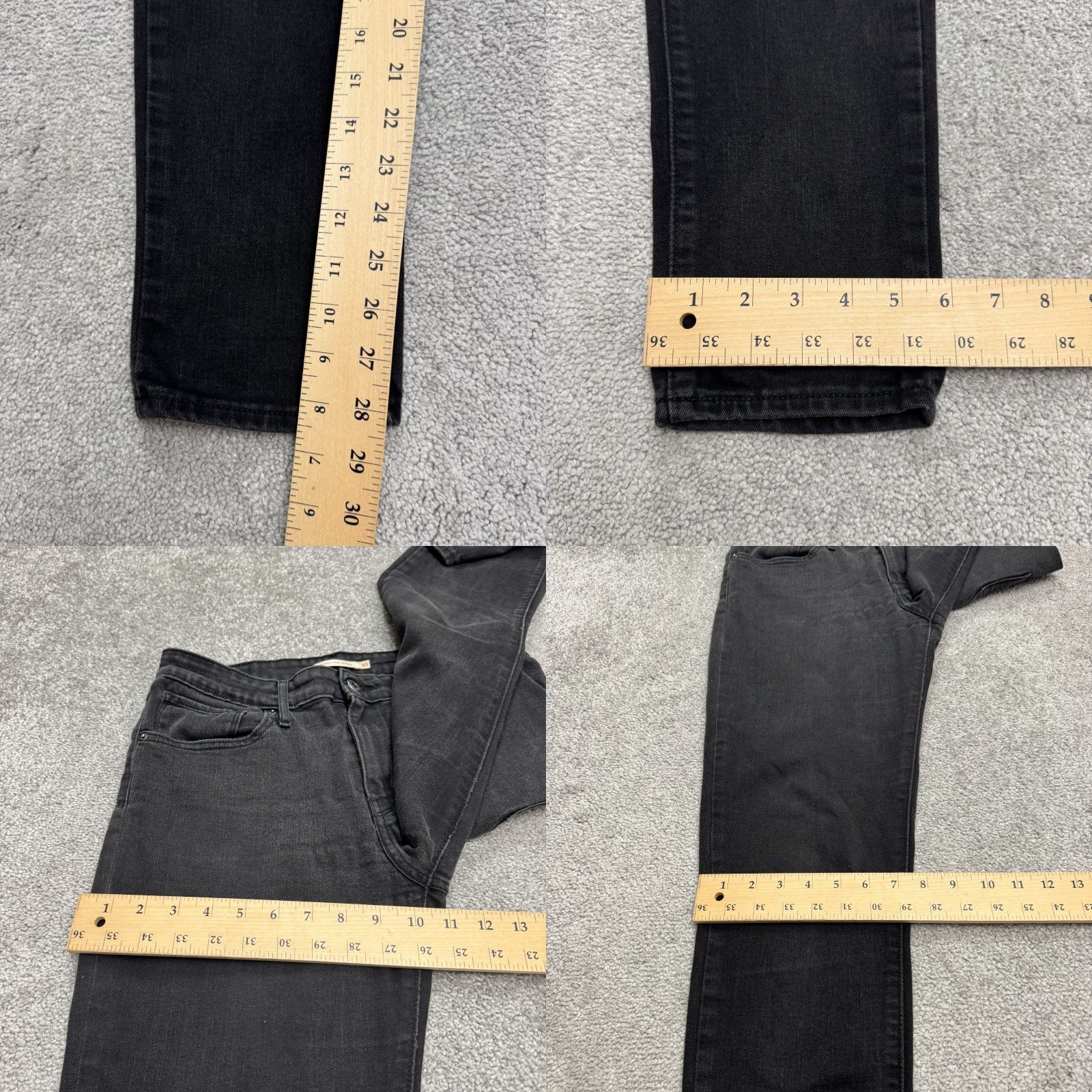 Levi's Levi's Jeans Womens 30 Black Washed Stretch 721 High Rise Skinny Denim Size 30" / US 8 / IT 44 - 9 Thumbnail