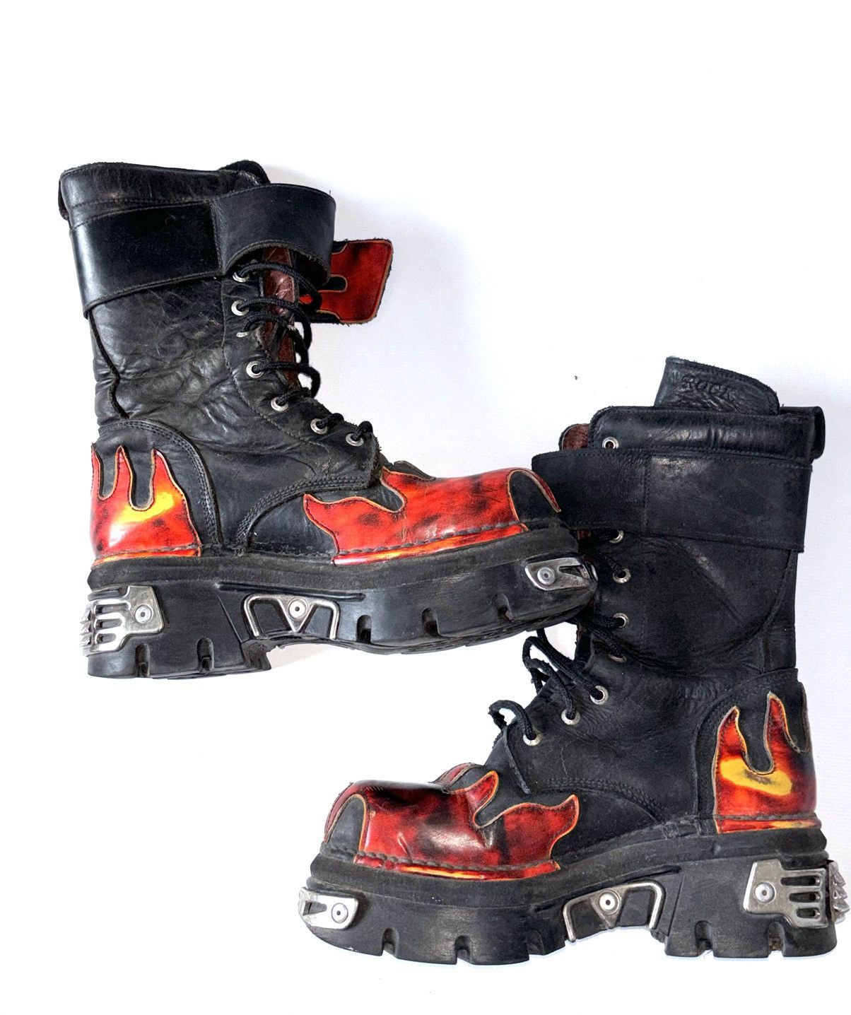 New Rock Vintage New Rock Flame leather boots Size US 8 / EU 41 - 5 Thumbnail