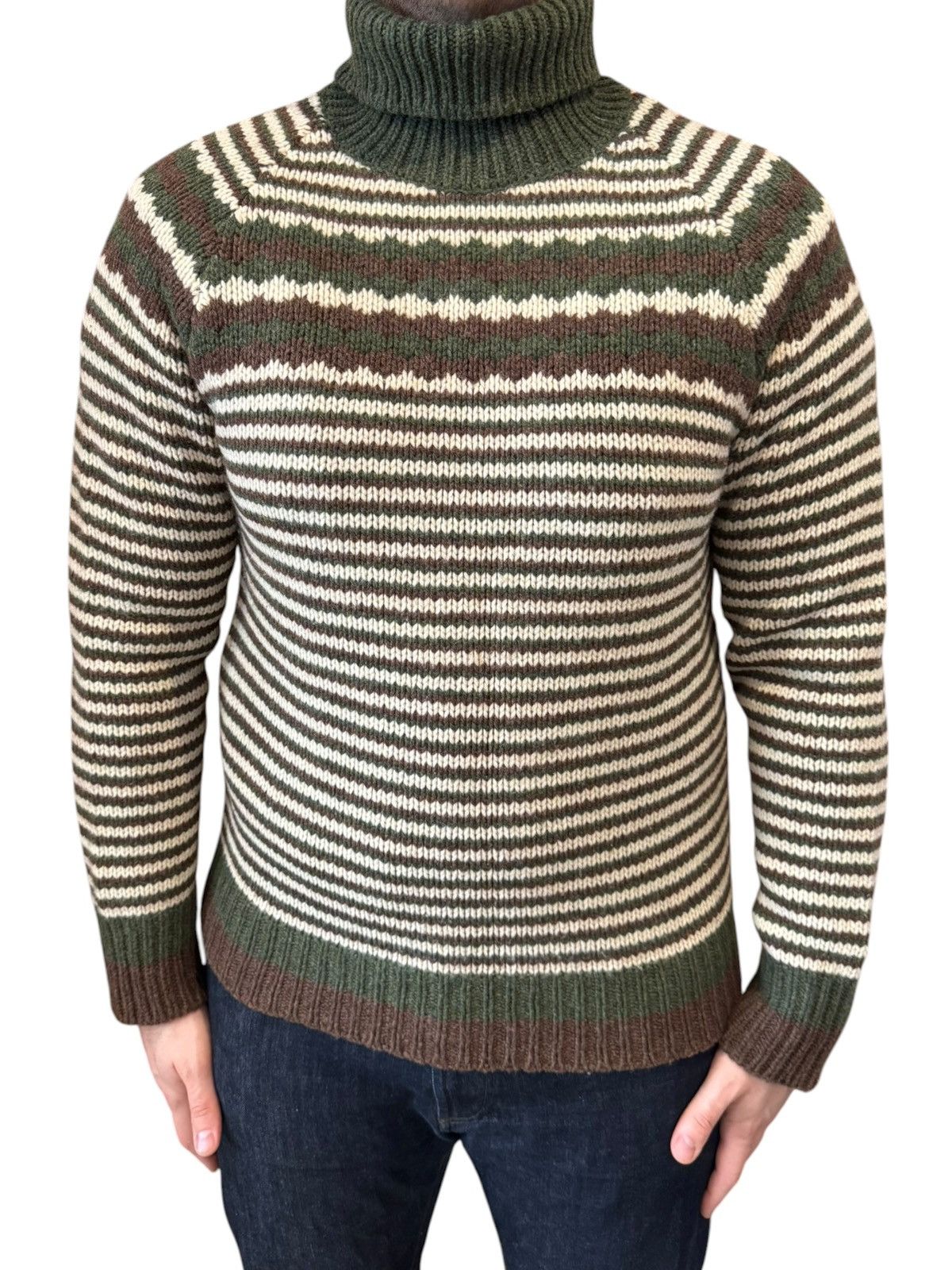 Nudie Jeans Nudie Jeans Ribbed Turtleneck Wool Jumper Sweater Medium Size US M / EU 48-50 / 2 - 1 Thumbnail