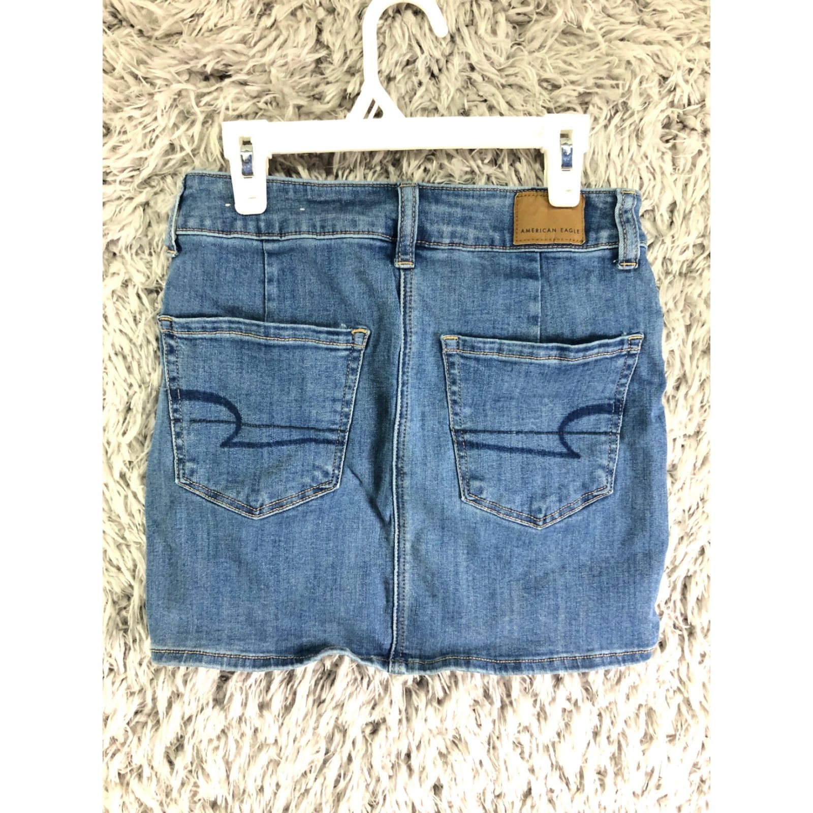 American Eagle Outfitters American Eagle Womens Size 0 High Rise Mini Medium Wash Blue Denim Jean Skirt Size 25" / US 0 / IT 36 - 4 Thumbnail