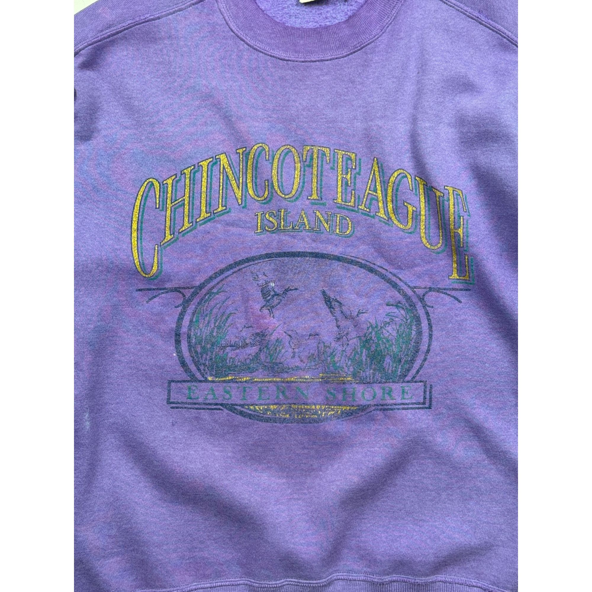 Vintage Chincoteague Island USA Distressed Sweatshirt (Y1194) Size US XL / EU 56 / 4 - 3 Thumbnail