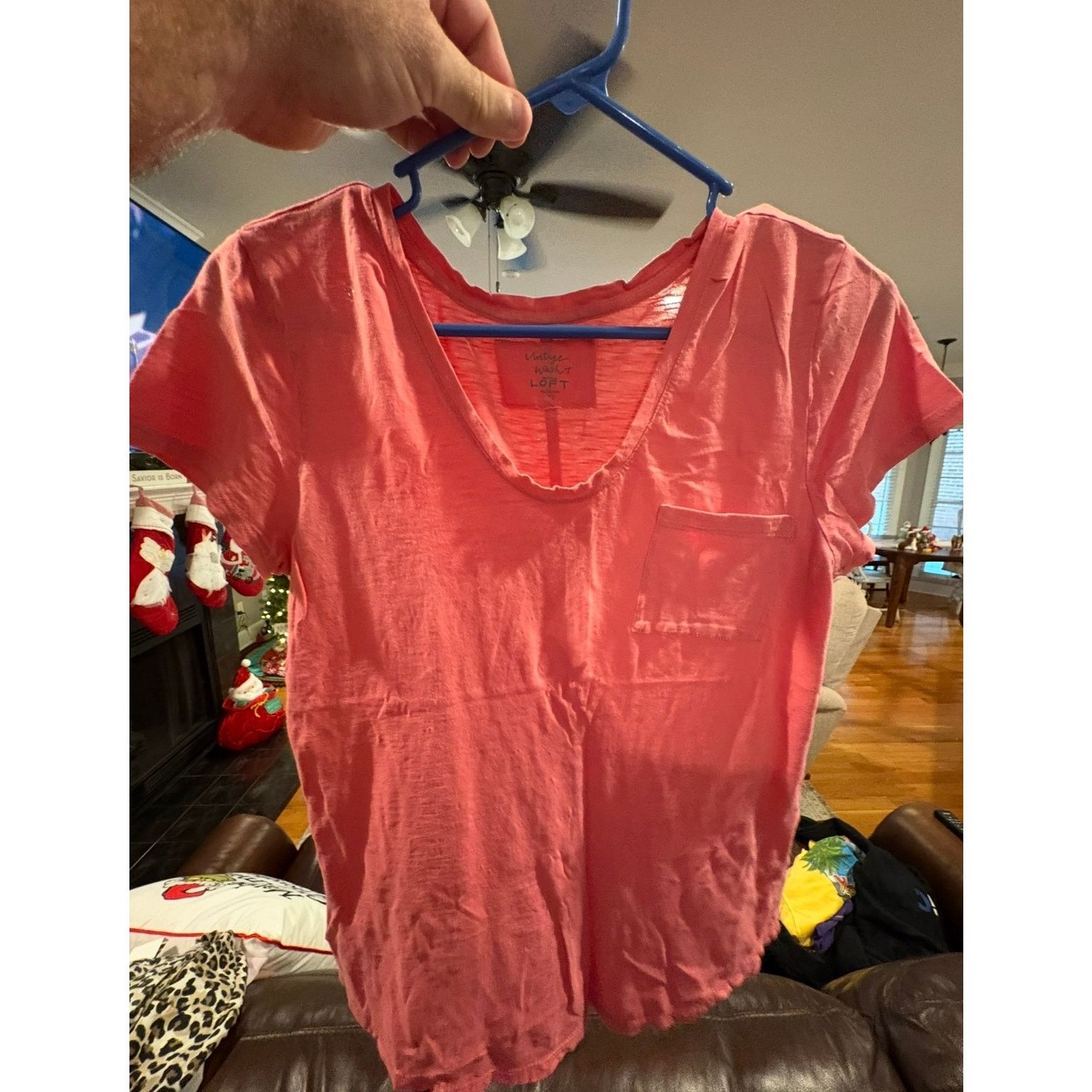 Loft LOFT Vintage Wash T Shirt XS 0 2 Coral Pink Short Sleeve Size XS / US 0-2 / IT 36-38 - 3 Thumbnail