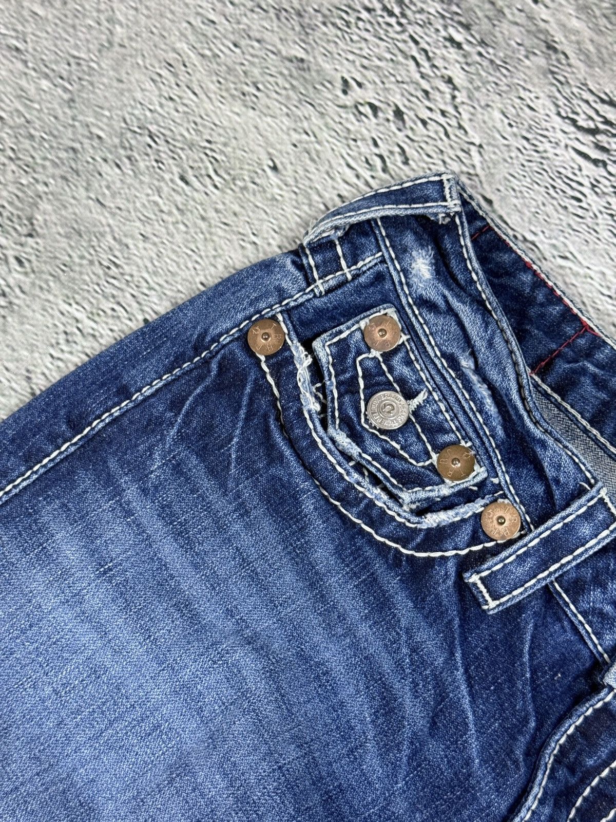 True Religion True Religion blue jeans white thick stitching Billy Size 30" / US 8 / IT 44 - 9 Thumbnail