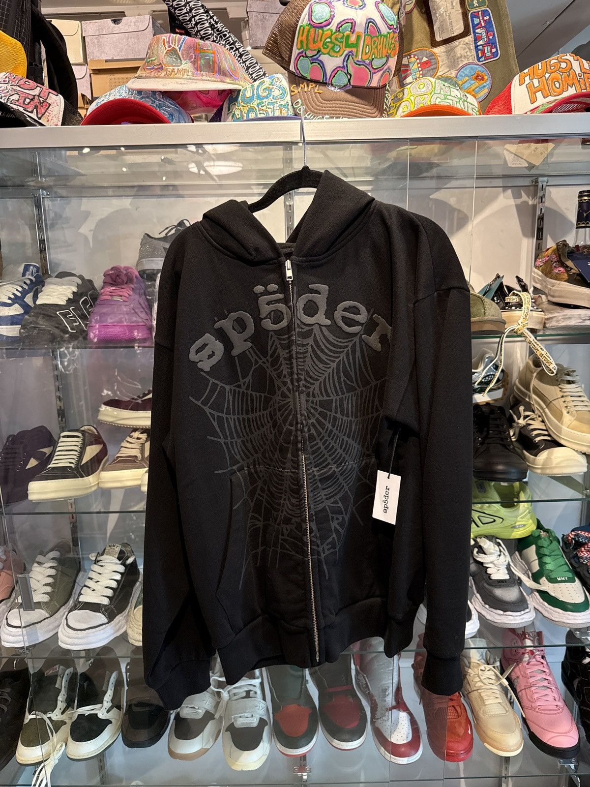 Sp5der Spider OG Web Phantom Zip Up Hoodie Size US L / EU 52-54 / 3 - 1 Thumbnail