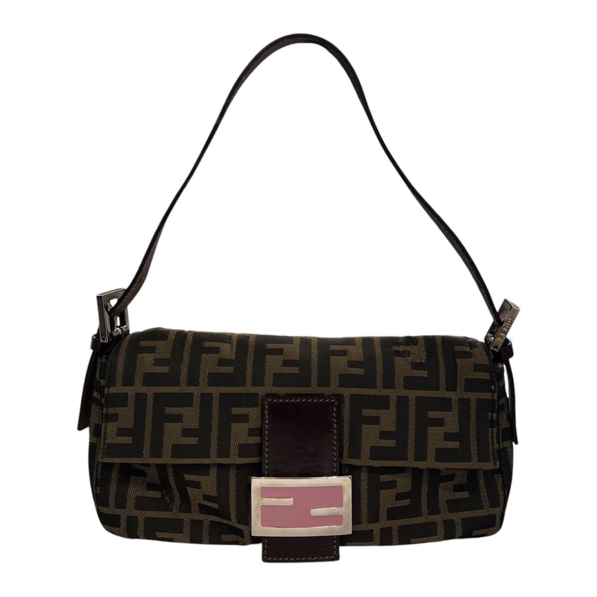 Fendi Zucca Baguette Shoulder Bag in Pink, Women's