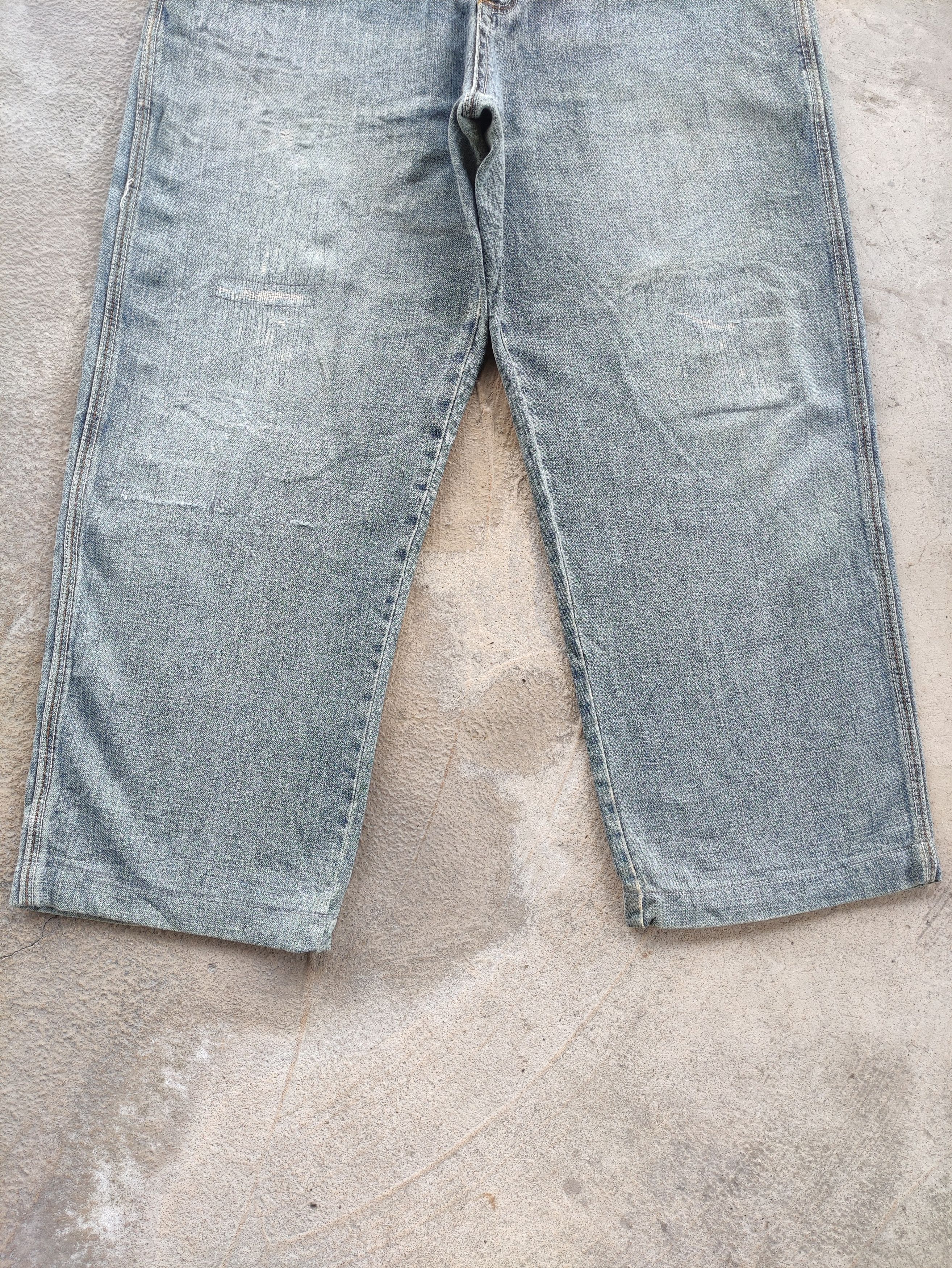 Japanese Brand Vintage Japanese Baggy Jean Distressed Faded Denim Size US 36 / EU 52 - 4 Thumbnail