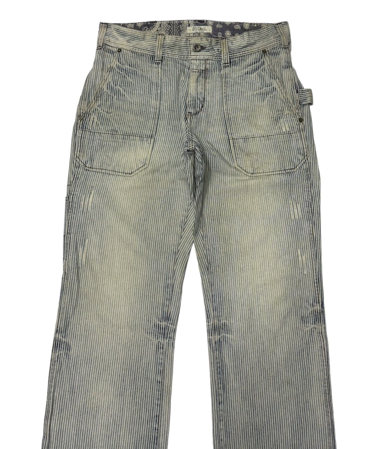 Hysteric Glamour × Japanese Brand OIL CAKE JAPANESE WABASH STRIPED CARPENTER PANTS Size US 33 - 5 Thumbnail