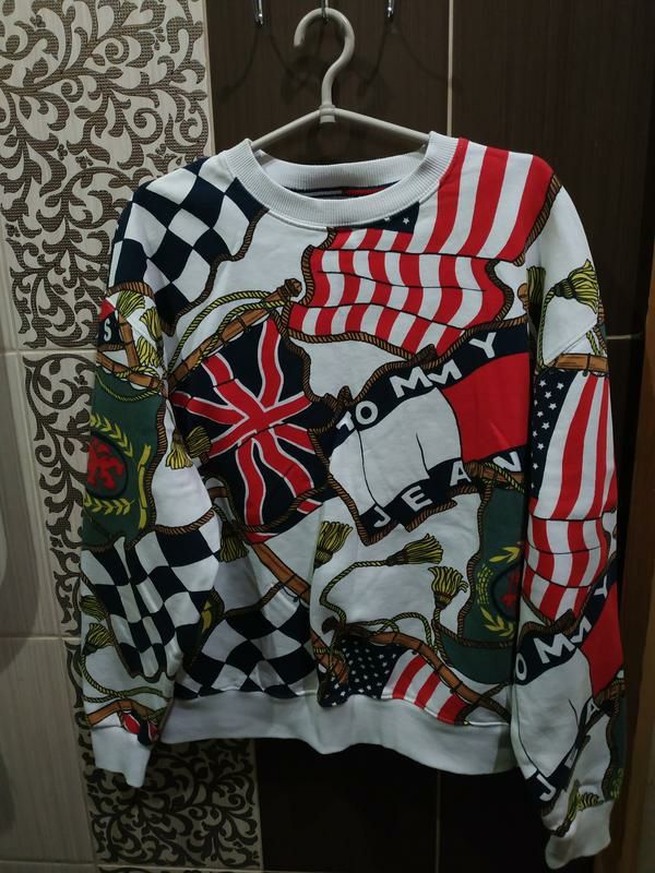 Tommy Hilfiger Tommy Jeans 90s Capsule 5.0 Flag Print Sweatshirt M Size US M / EU 48-50 / 2 - 1 Thumbnail