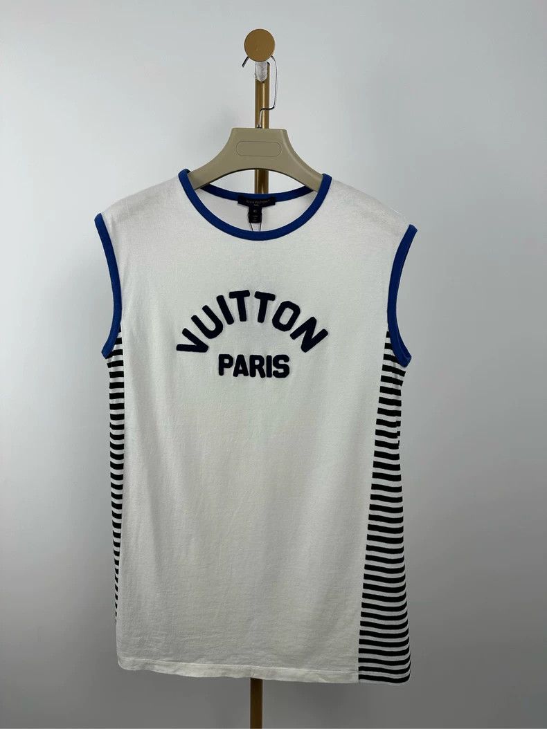 Louis Vuitton LV White Logo Embroidered Tank Dress XS Size US XS / EU 42 / 0 - 1 Thumbnail