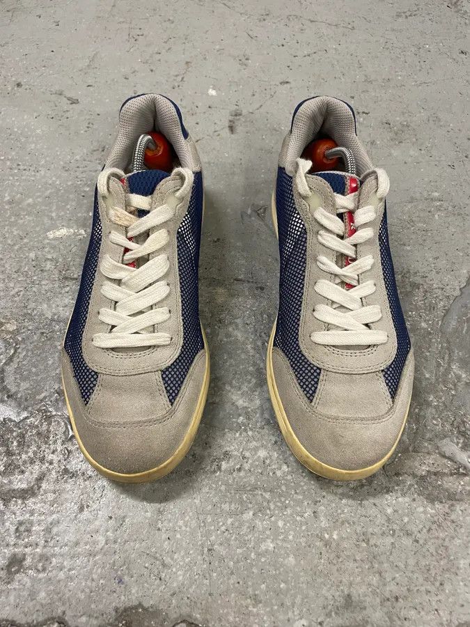 Prada 2000s Prada Grey Canvas America’s Cup Size US 6 / IT 36 - 2 Thumbnail
