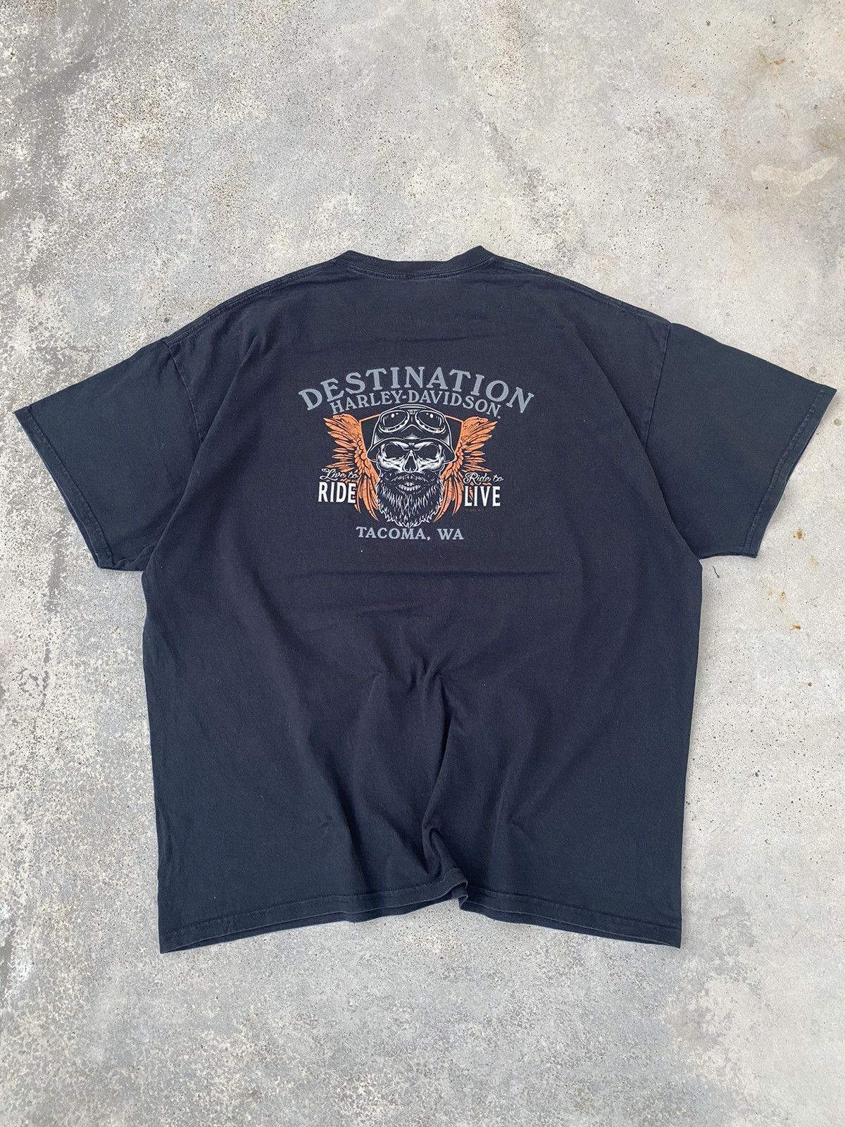 Harley Davidson Vintage Harley-Davidson Ride Live TacomaT-Shirt Size US XXL / EU 58 / 5 - 1 Thumbnail