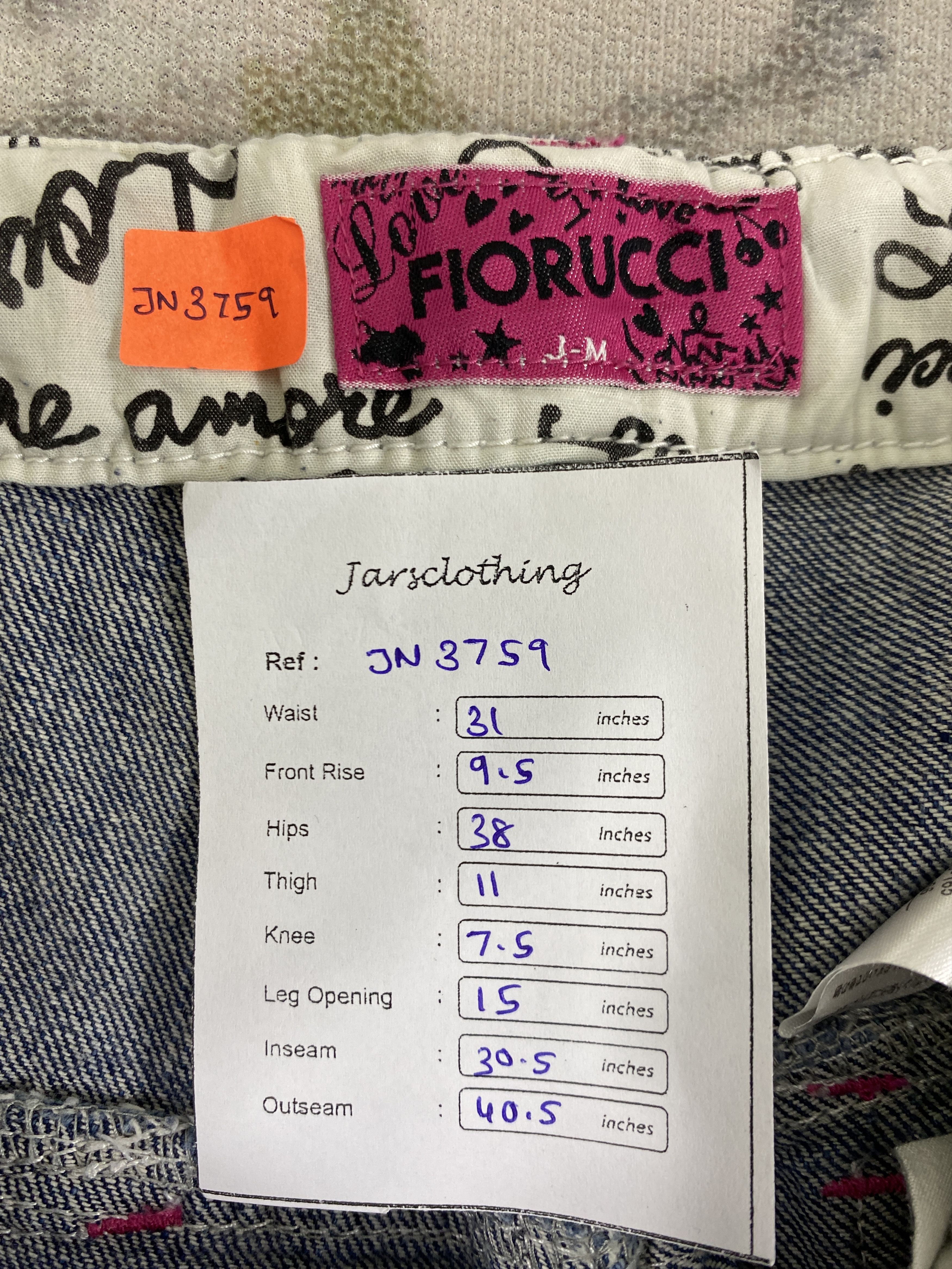 Japanese Brand Blue Vintage Fiorucci Jeans 31x30.5 Denim- JN3759 Size 31" - 8 Thumbnail