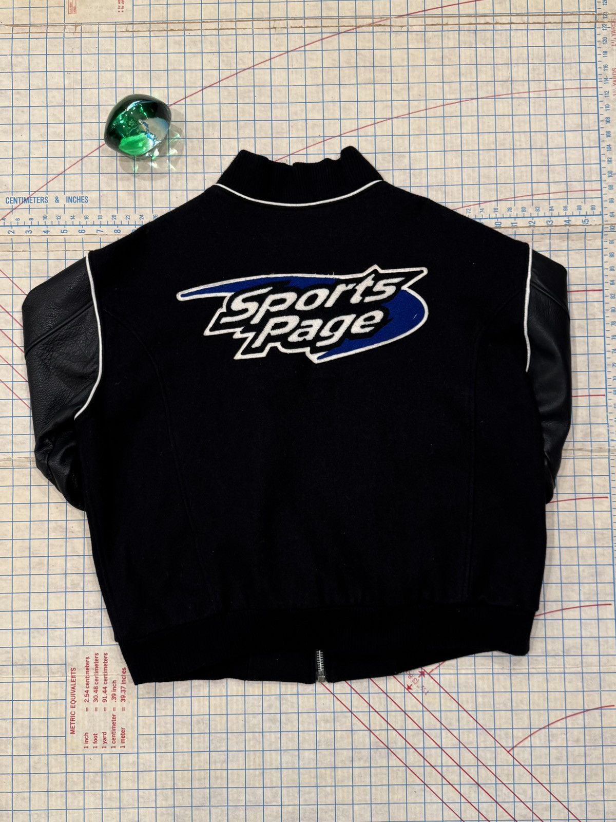 Vintage Vintage Sports Page 90’s Sports Leather & Wool Bomber Jacket Size US XL / EU 56 / 4 - 1 Thumbnail