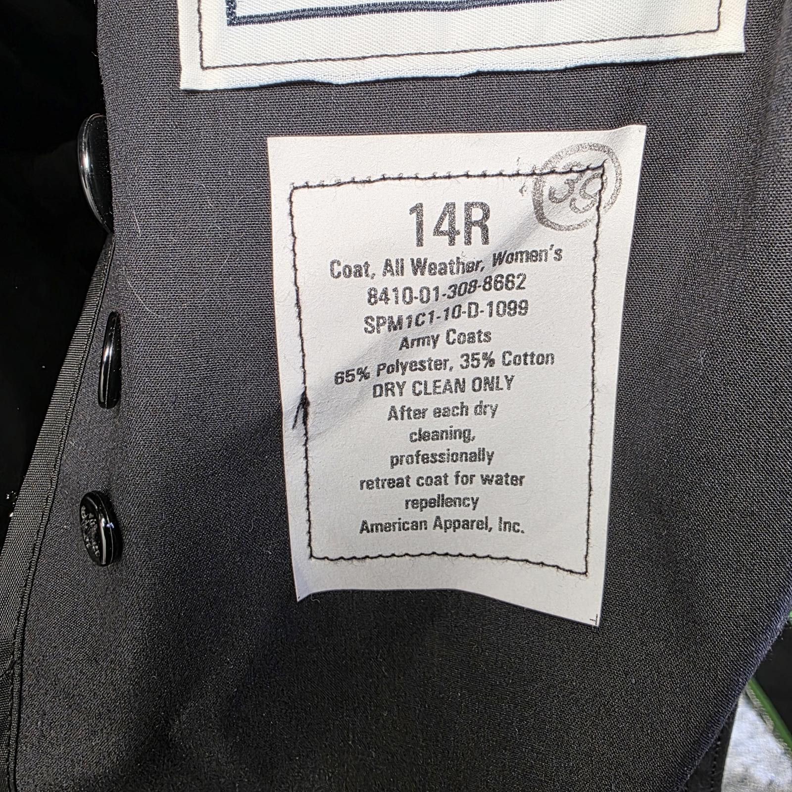 American Apparel NWT Military Trench Coat Women's 14R Gray American Apparel Size XL / US 12-14 / IT 48-50 - 9 Thumbnail