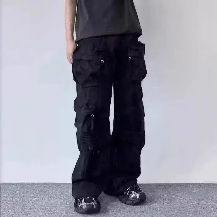Japanese Brand Multi-pockets Straight Baggy Cargo Pants Size US 32 / EU 48 - 1 Thumbnail