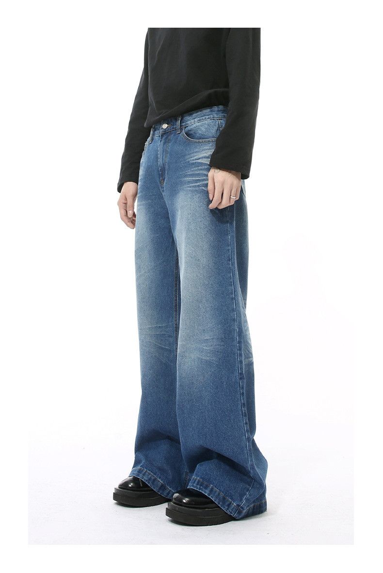Japanese Brand × Jean Japanese whisker washed high street straight loose jeans Size US 32 / EU 48 - 4 Thumbnail