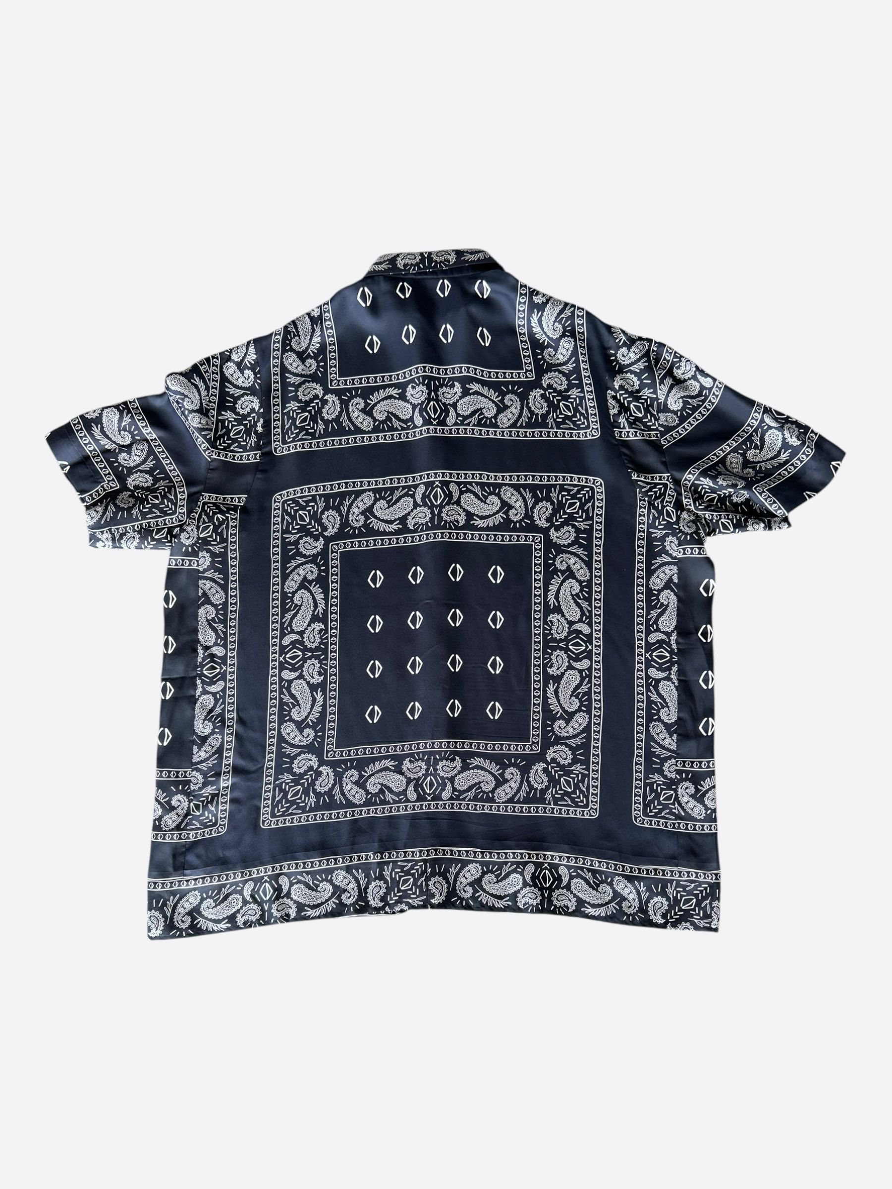 Dior Cactus Jack Navy Diamond Bandana Print Silk Button Up Shirt Size US XXL / EU 58 / 5 - 2 Thumbnail