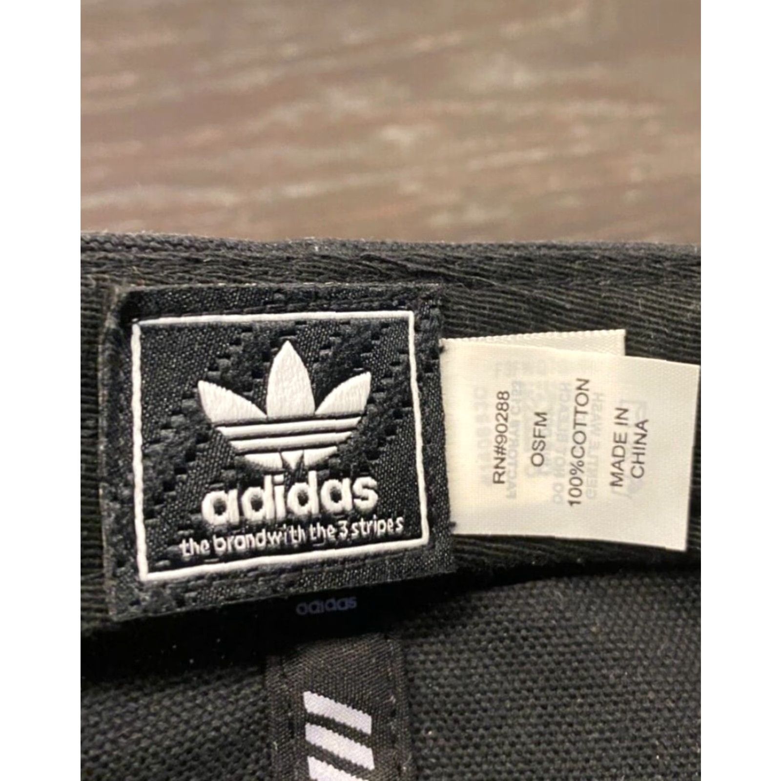Adidas ADIDAS Hat Adult One Size Black Twill Adjustable Strap Back Golf Logo Trefoil Baseball Cap Mens Size ONE SIZE - 7 Thumbnail