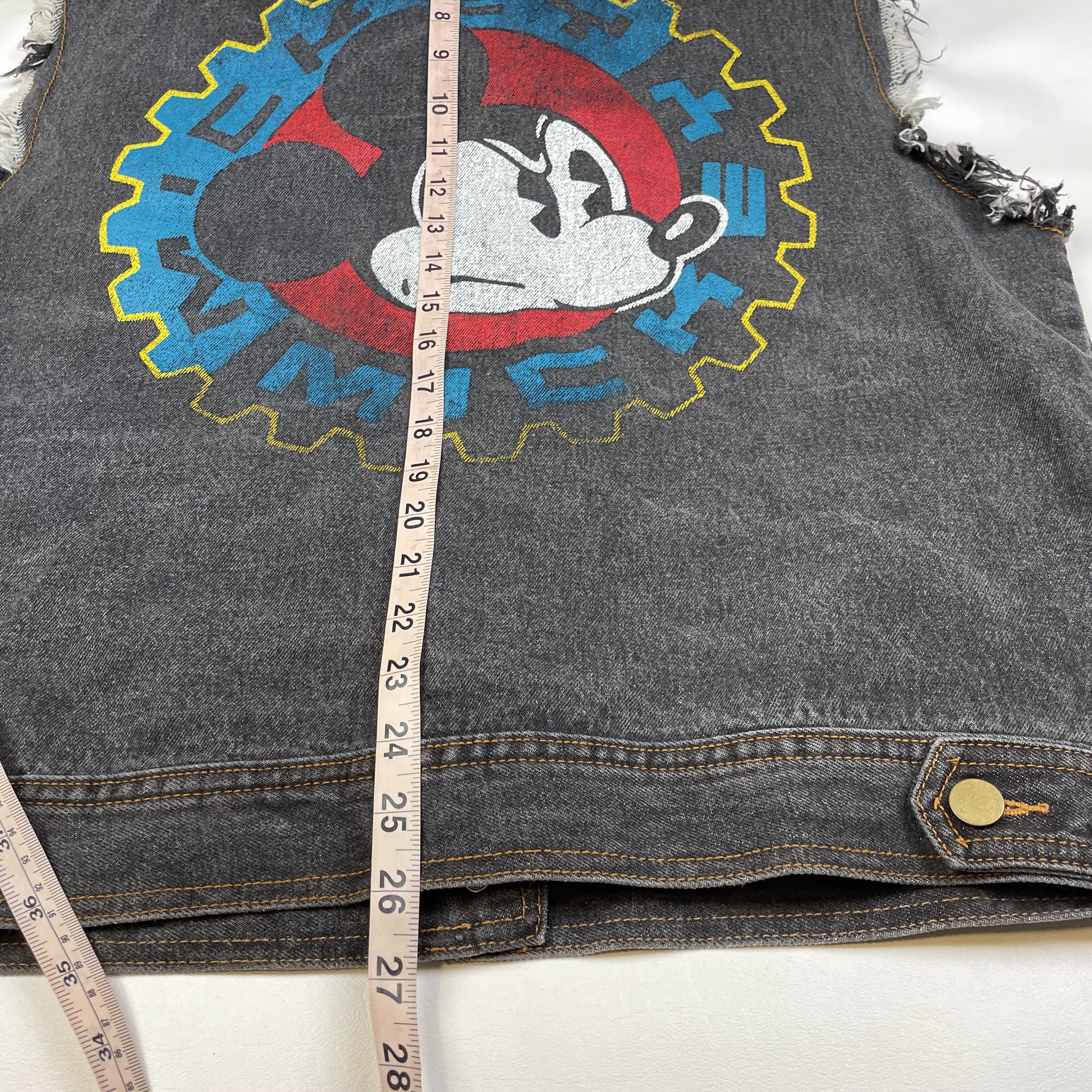 Disney VTG Disney Mickey Mouse Jean Jacket Denim Vest Punk Rock 90s Size US M / EU 48-50 / 2 - 9 Thumbnail