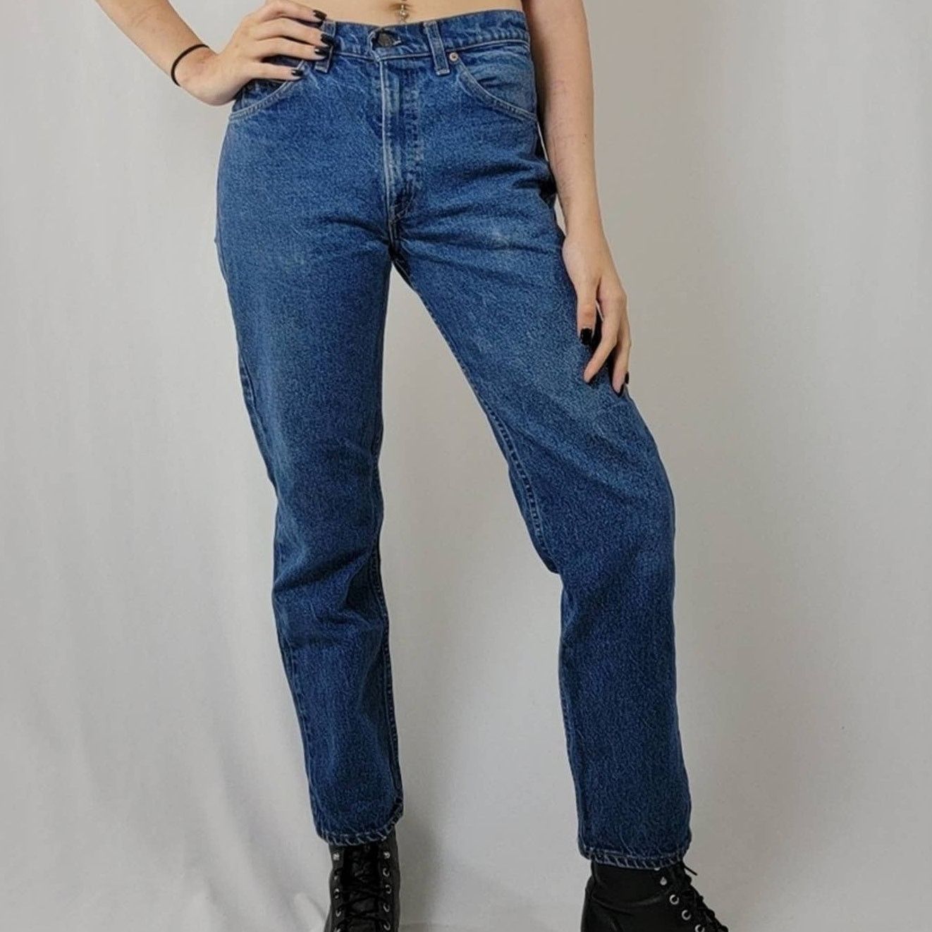 Levi's Rare Vintage 1983 Levis 20505 0217 Orange Tab Mom Jeans Size 29" - 5 Thumbnail