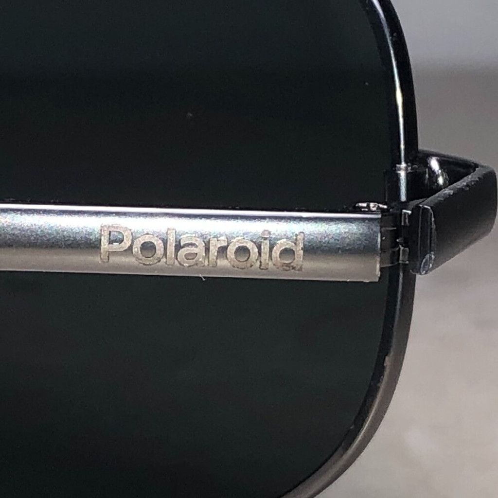 Polaroid Polaroid Black & Silver Polarized Aviator Sunglasses Size ONE SIZE - 4 Thumbnail