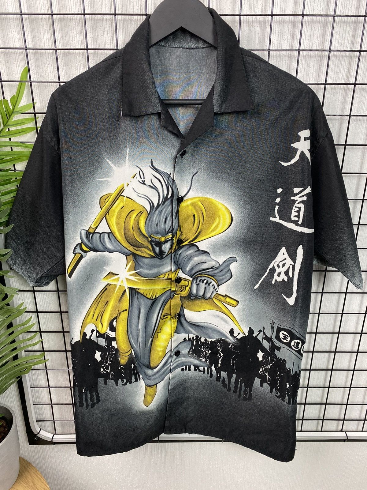 Other Samurai Warrior Men Button-Up Shirt Black Ninja Graphics Size US S / EU 44-46 / 1 - 1 Thumbnail