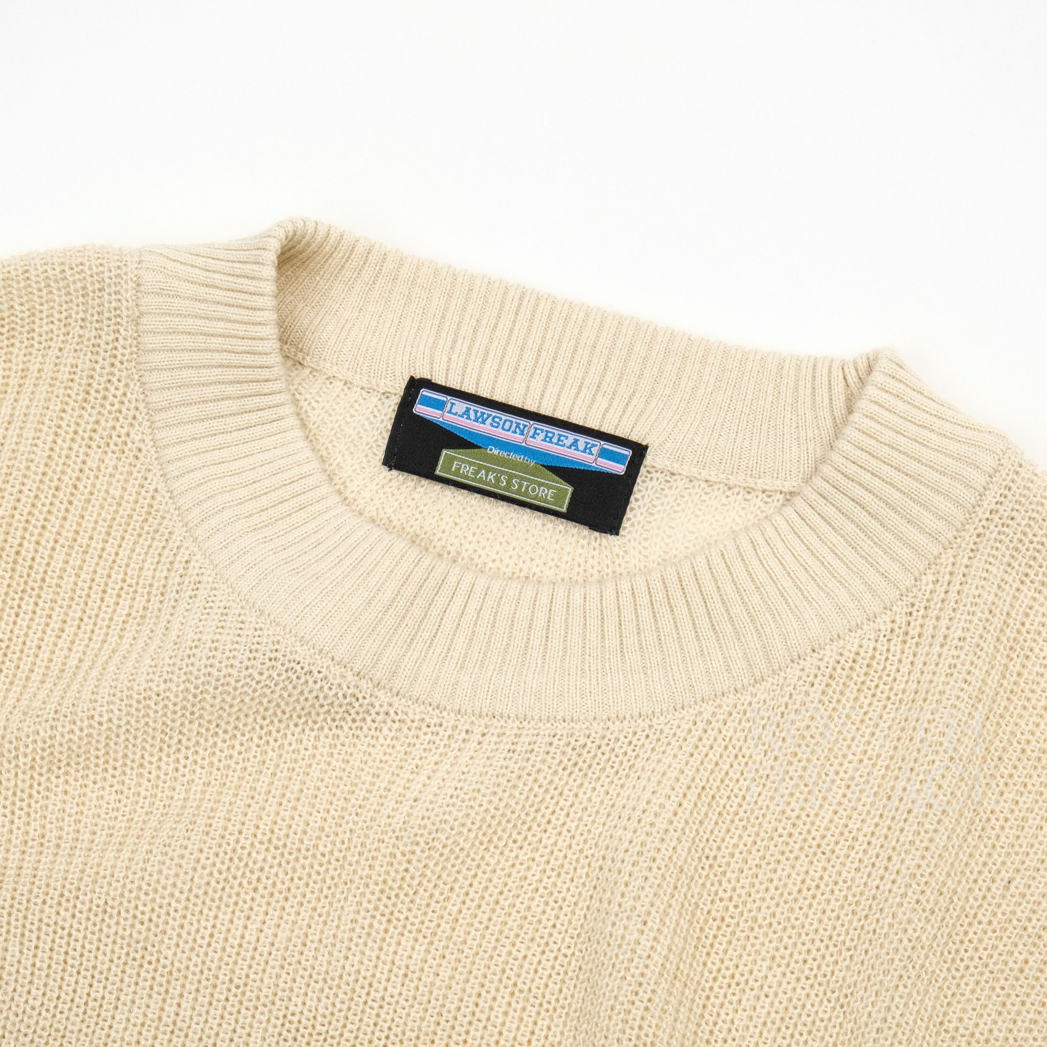 Japanese Brand 【FREAK'S STORE for LAWSON / 'FREAK' KNIT (BEIGE) L-XL】 Size US L / EU 52-54 / 3 - 2 Thumbnail